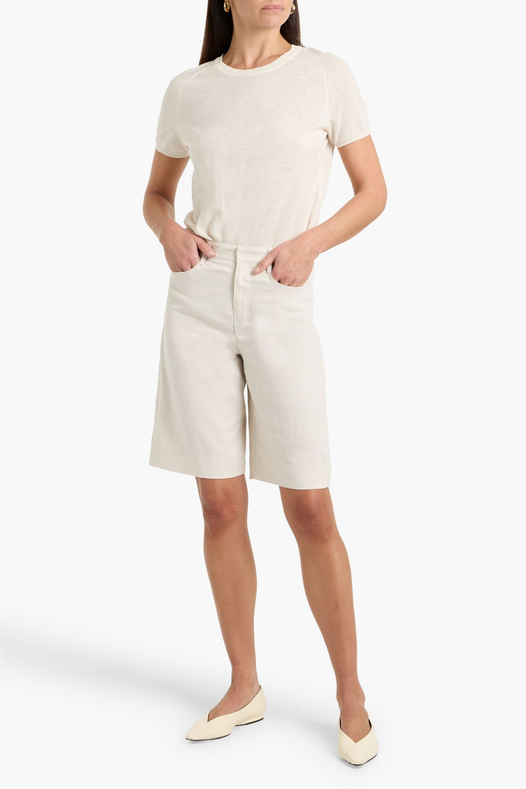 S Max Mara Cotton and linen blend shorts
