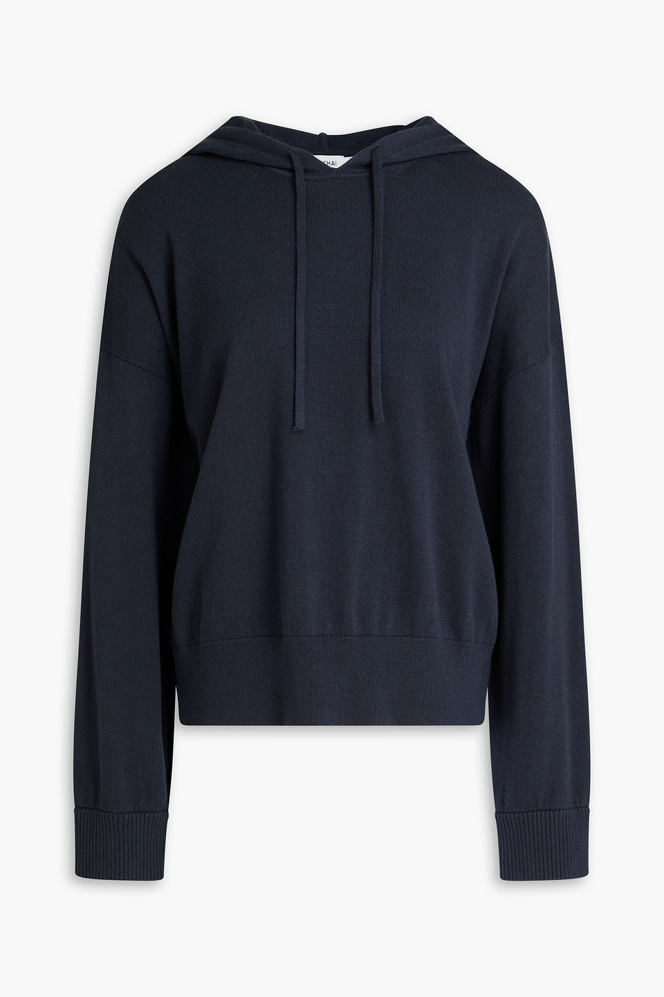 simkhai - cotton and cashmere-blend hoodie - blue - xs