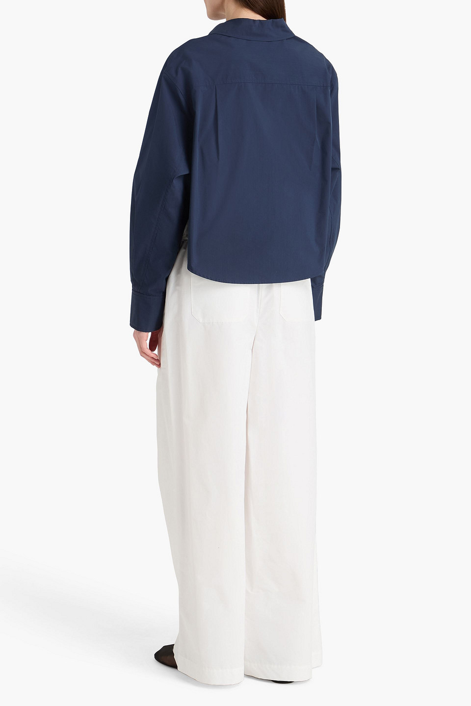  Simkhai - Renata Cotton-blend Poplin Shirt - Blue - Xs 