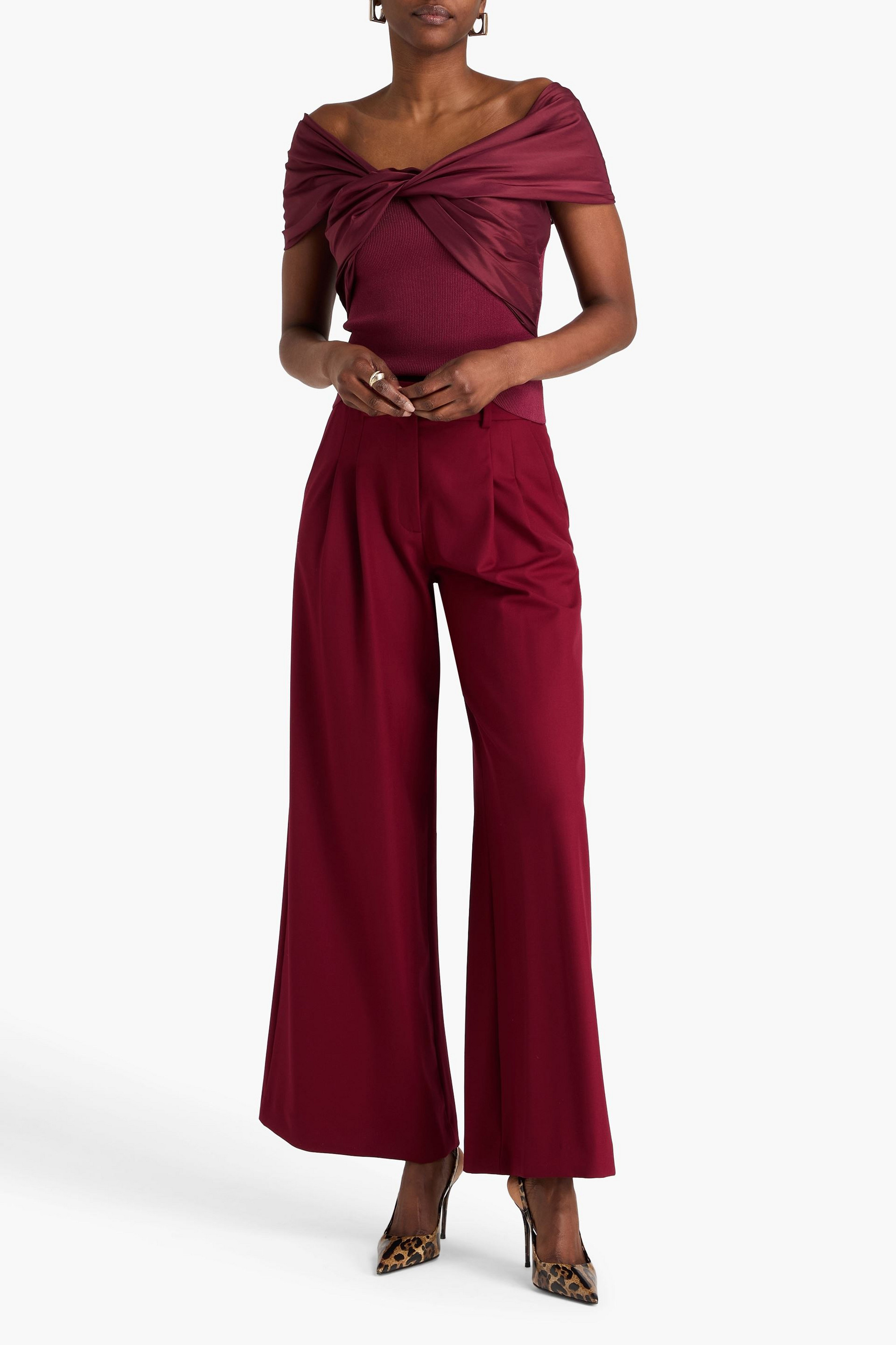 SIMKHAI Twill wide-leg pants