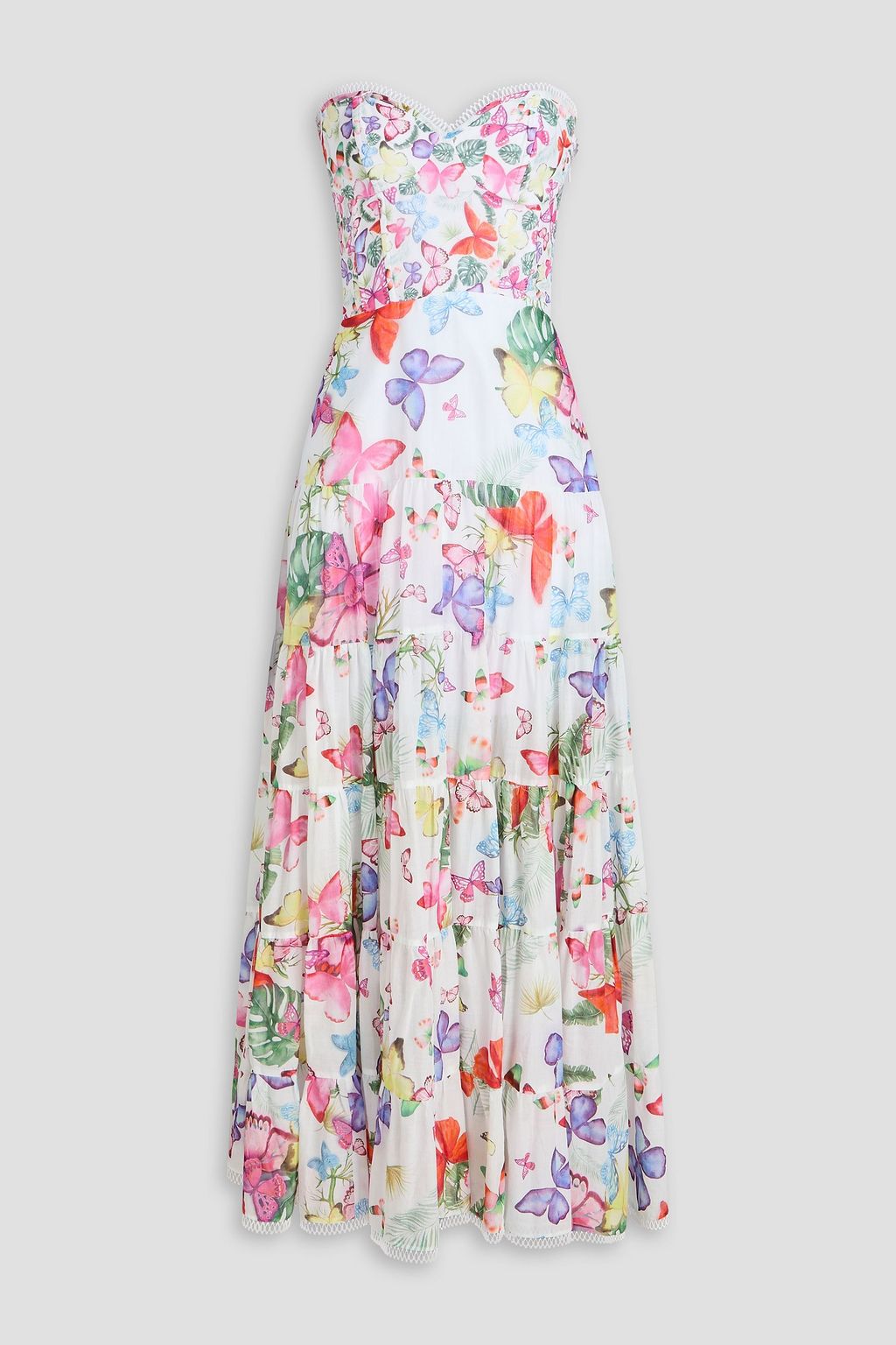 CHARO RUIZ IBIZA Danny strapless tiered printed cotton-blend maxi dress | THE OUTNET CHARO RUIZ IBIZA Danny strapless tiered printed cotton-blend maxi dress | THE OUTNET