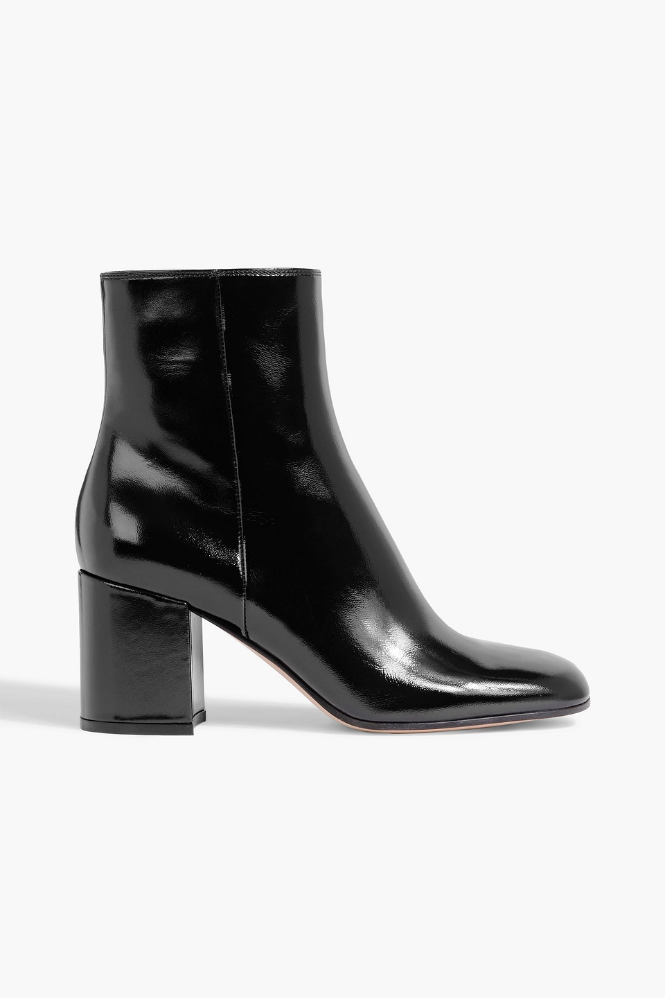Gianvito Rossi Joelle Patent-leather Ankle Boots In Black