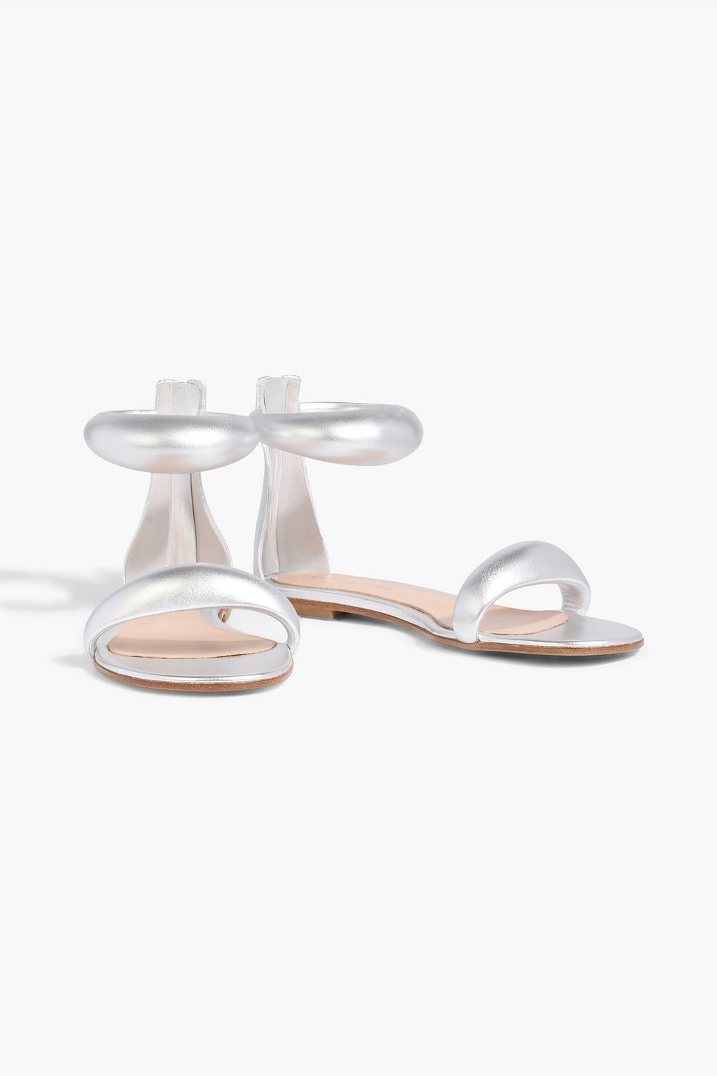 GIANVITO ROSSI Bijoux 05 padded metallic leather sandals | THE OUTNET