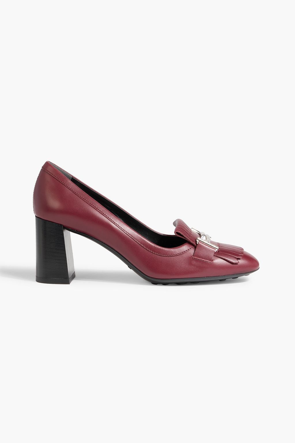 TOD'S Double T fringed leather pumps | THE OUTNET