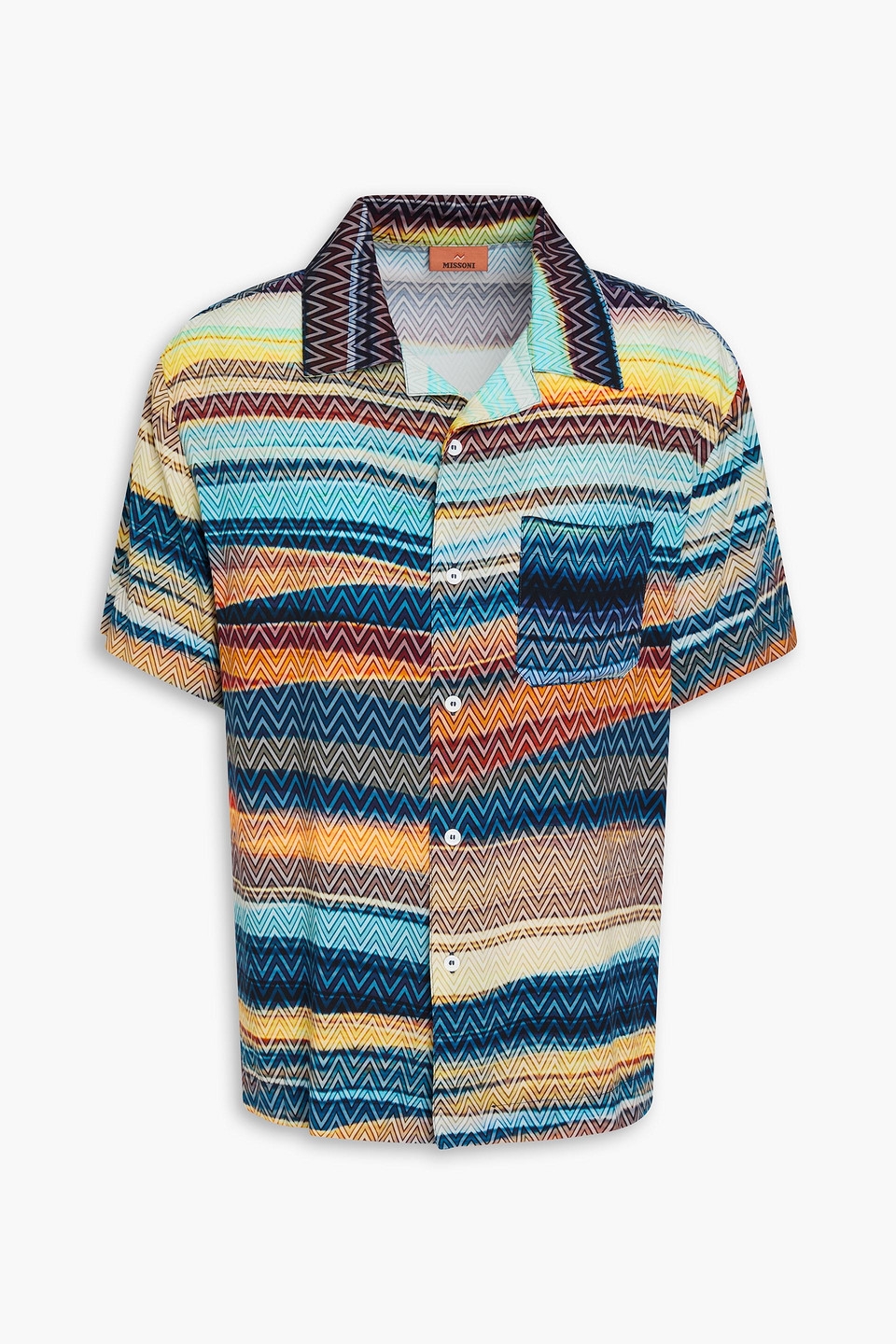 missoni - printed woven shirt - multicolor - xxl