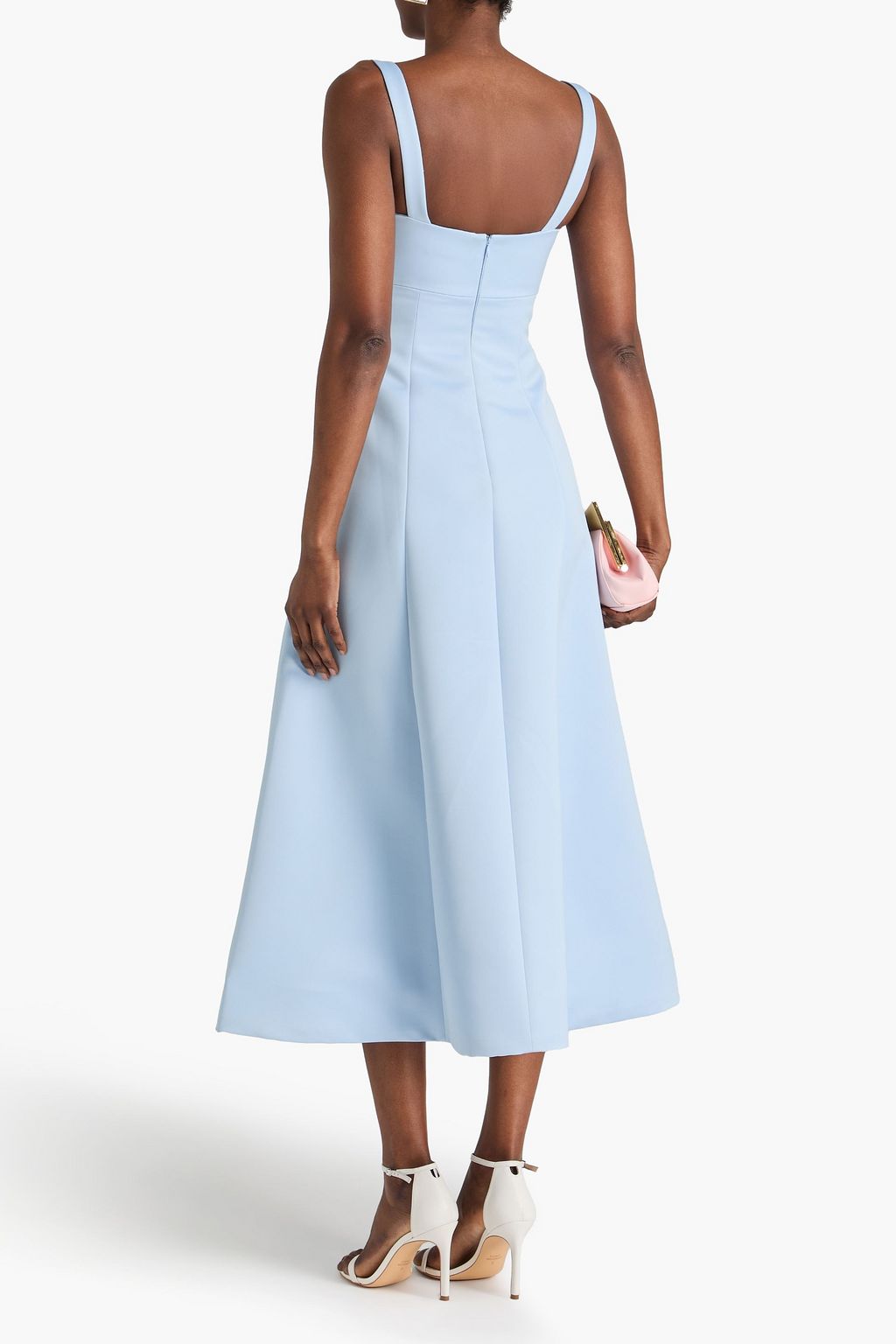 leo lin odette midi dress in sky blue The Lace Edit  LEO LIN
