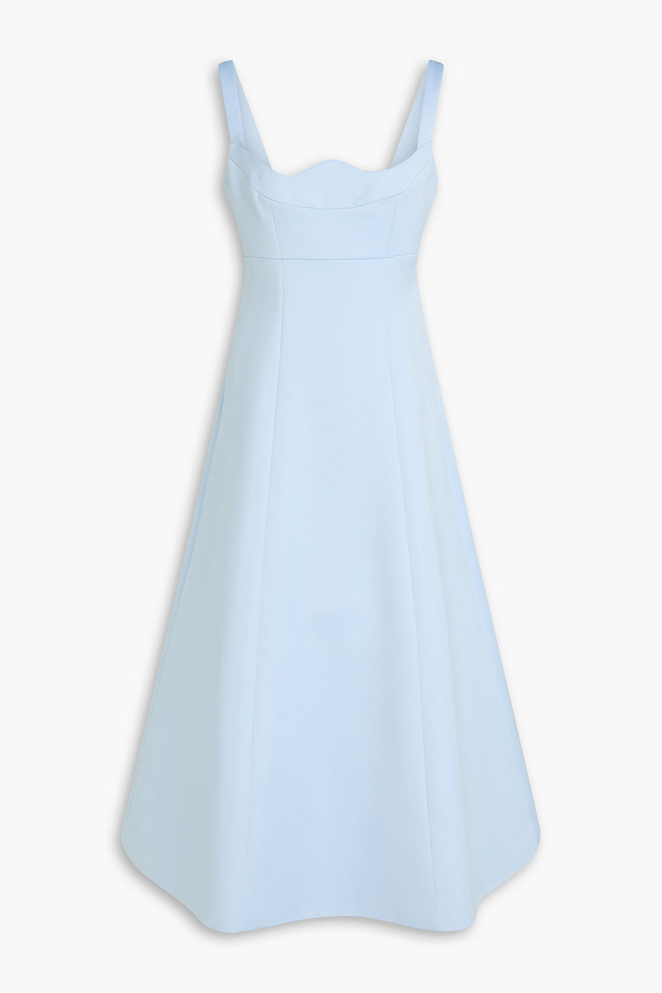 Leo Lin Odette Satin Midi Dress In Blue