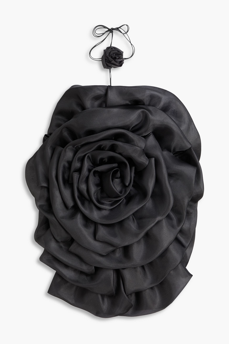 Leo Lin Bloom Rose Strapless Organza Mini Dress In Multi
