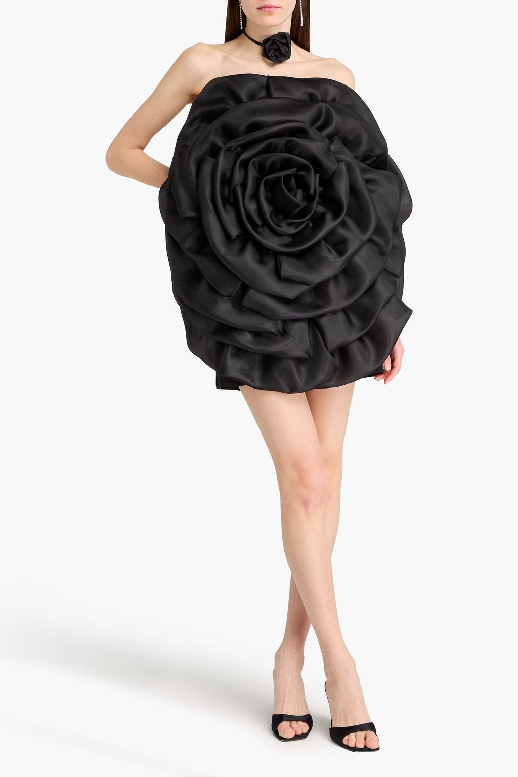 LEO LIN Bloom Rose strapless organza mini dress | THE OUTNET