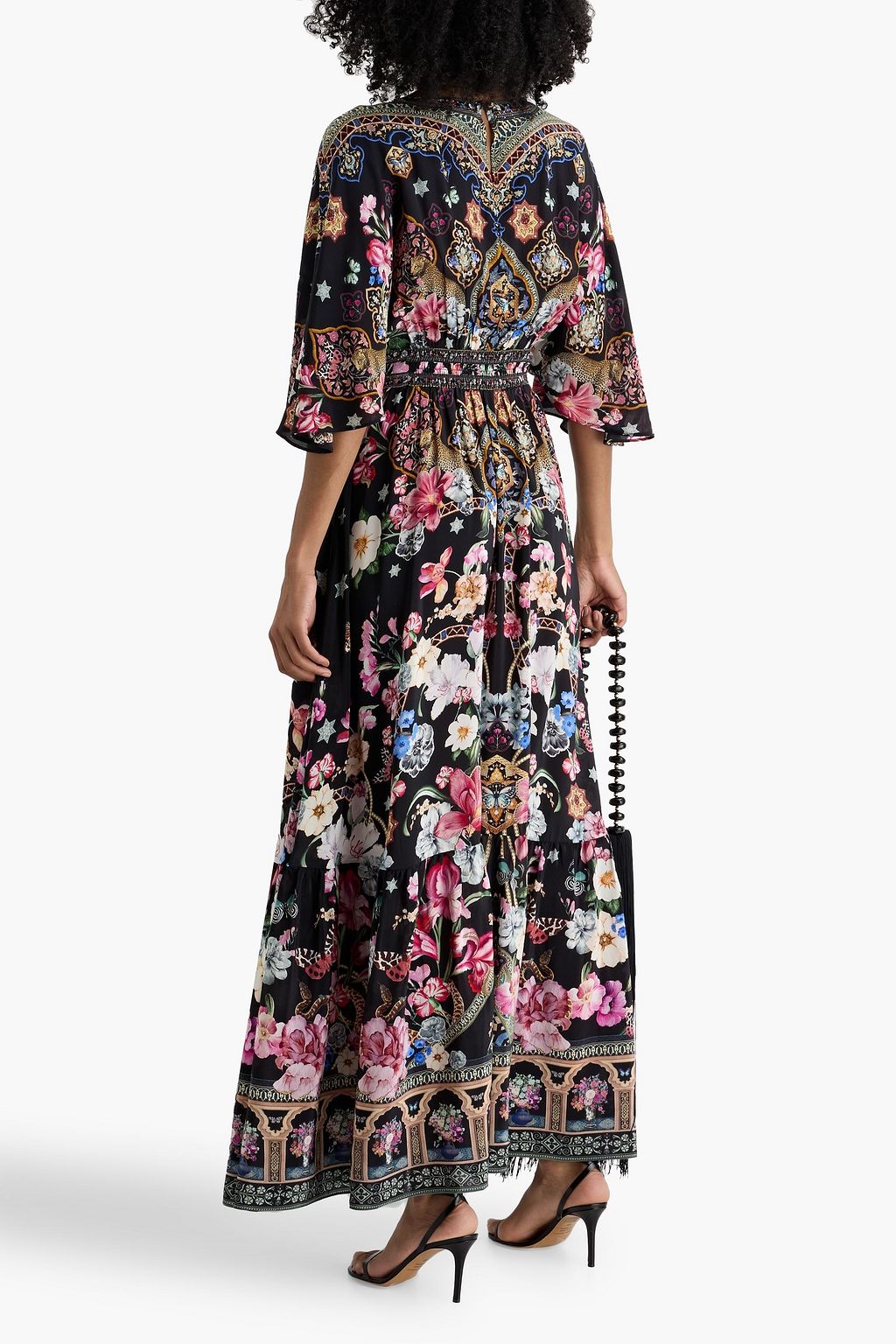 CAMILLA Crystal-embellished floral-print silk crepe de chine maxi dress |  THE OUTNET