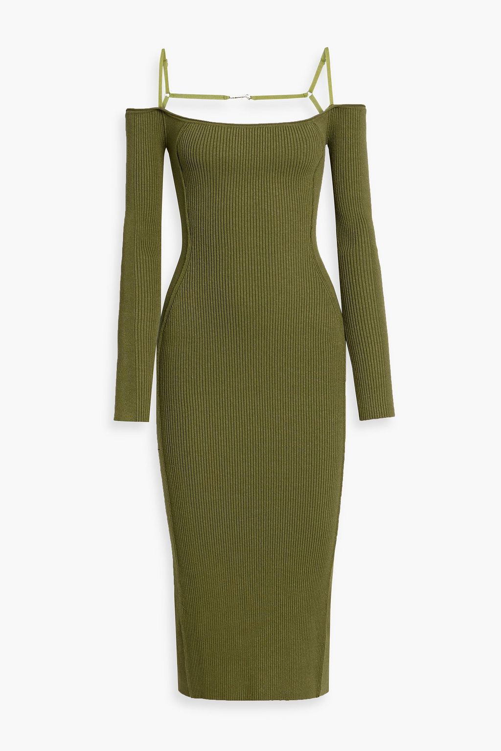 green jacquemus dress Jacquemus draped dress