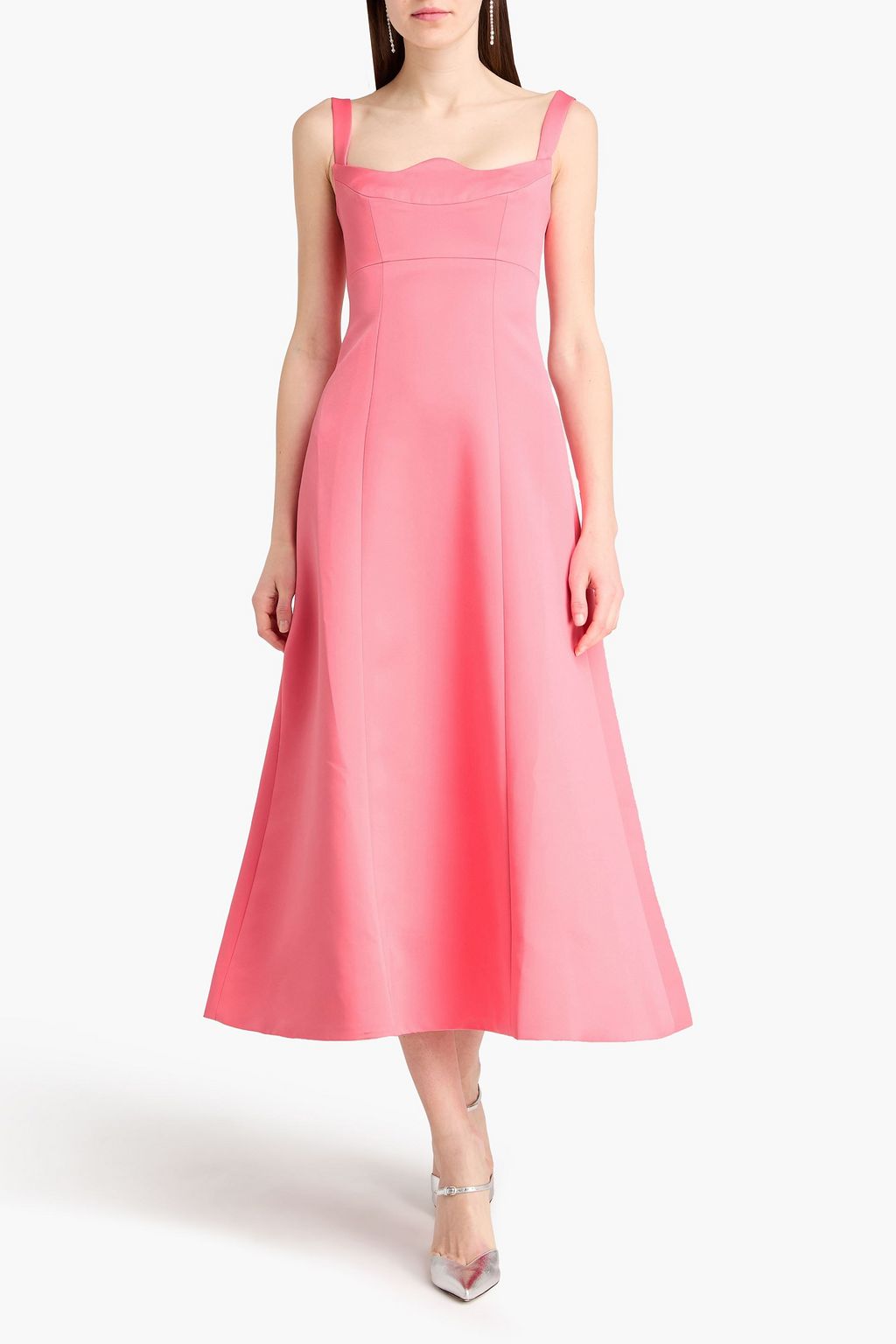 knee length dresses for ladies Lucinda Lace Midi in Lilypad Combo – Krush Clothing Boutique main image 0