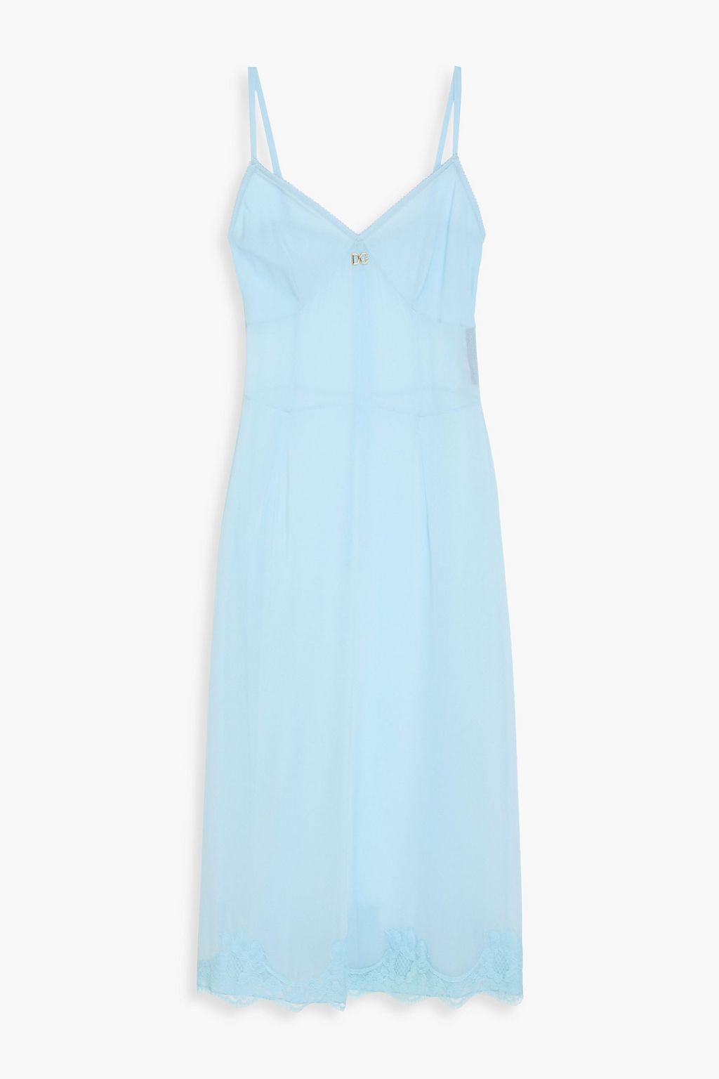 blue crepe de chine dress Eileen Fisher Silk Crepe de Chine Easy Dress in Teal main image 0