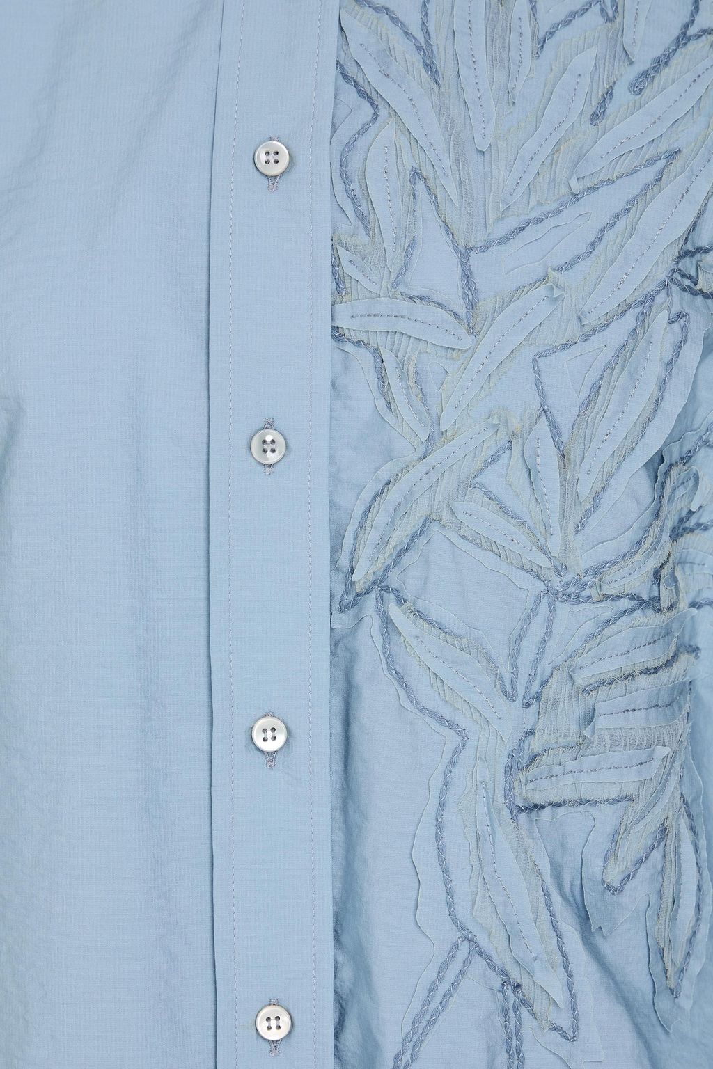 BRUNELLO CUCINELLI Appliquéd cotton-blend poplin shirt | THE OUTNET