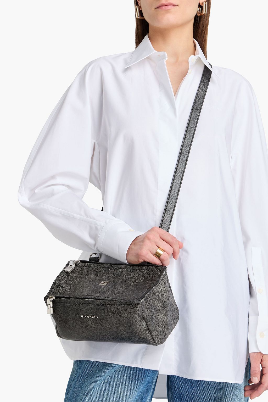 GIVENCHY Pandora mini pebbled-leather cross-body bag | THE OUTNET