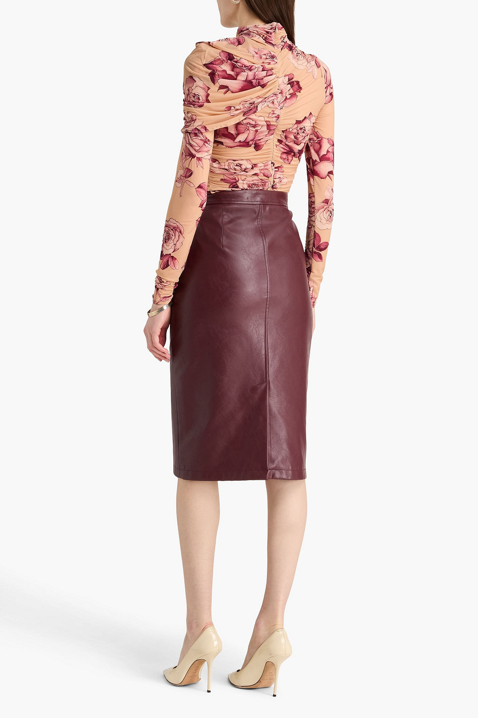  Magda Butrym - Rollkragenoberteil Aus Stretch-jersey Aus Einer Cupromischung Mit Floralem Print - Pink - Fr 40 