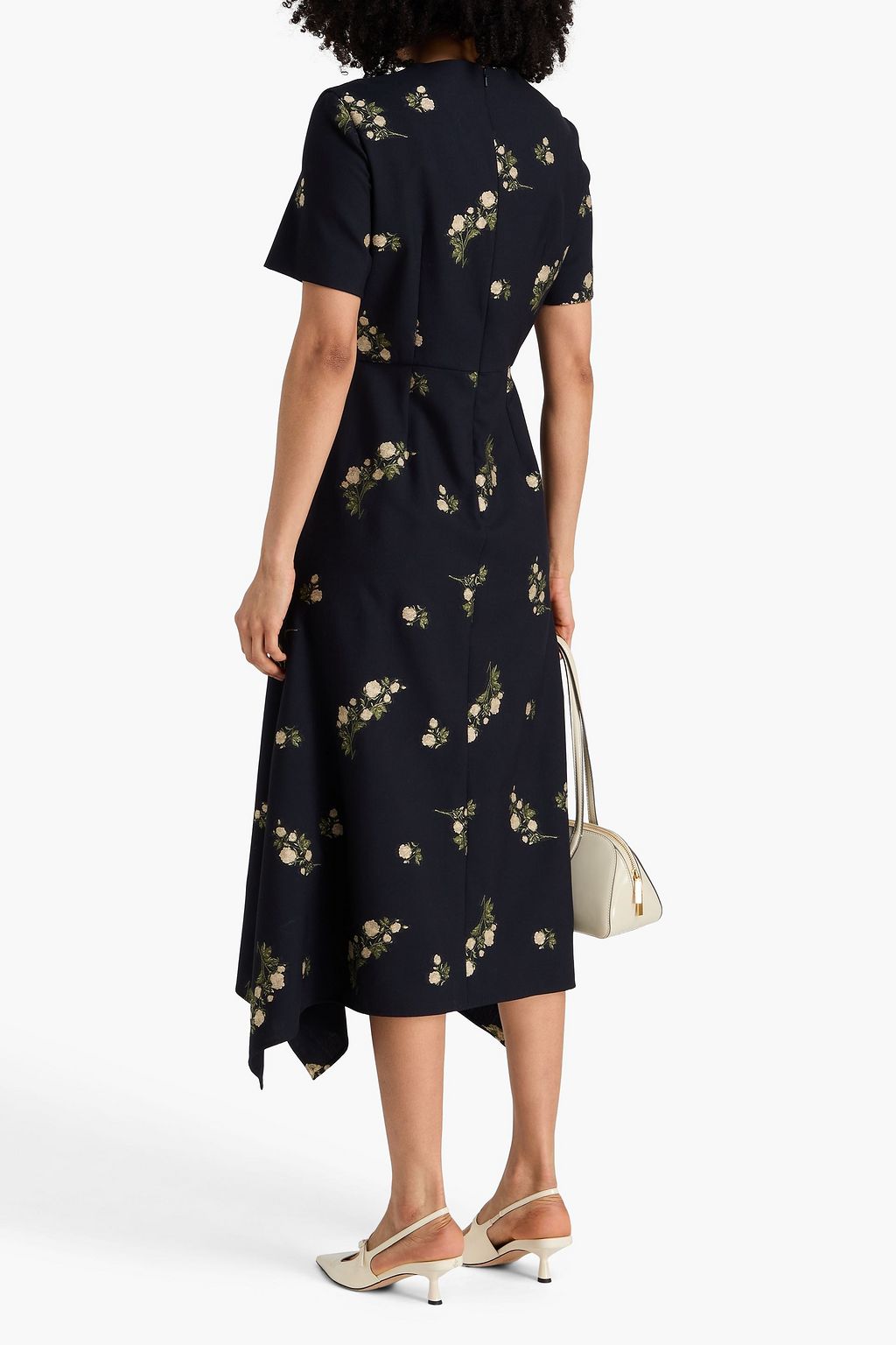 knee length dresses for ladies Short Sleeve Midi Shirt Dress main image 1