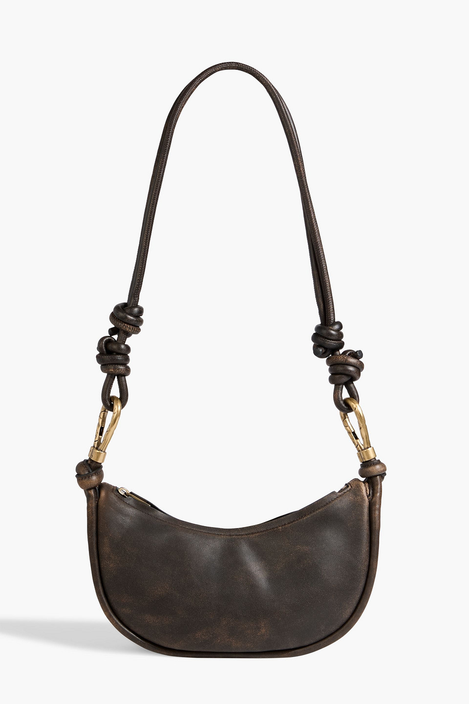 simkhai - avery distressed leather shoulder bag - brown - onesize