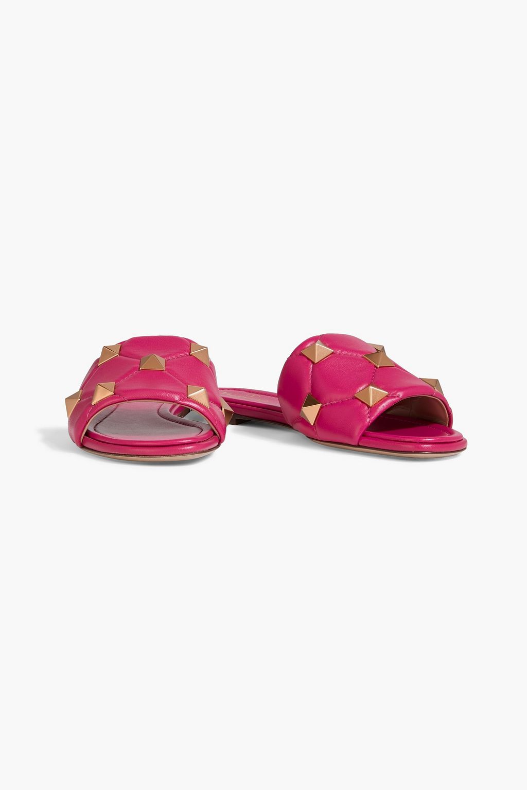 VALENTINO GARAVANI Roman Stud quilted leather slides | THE OUTNET