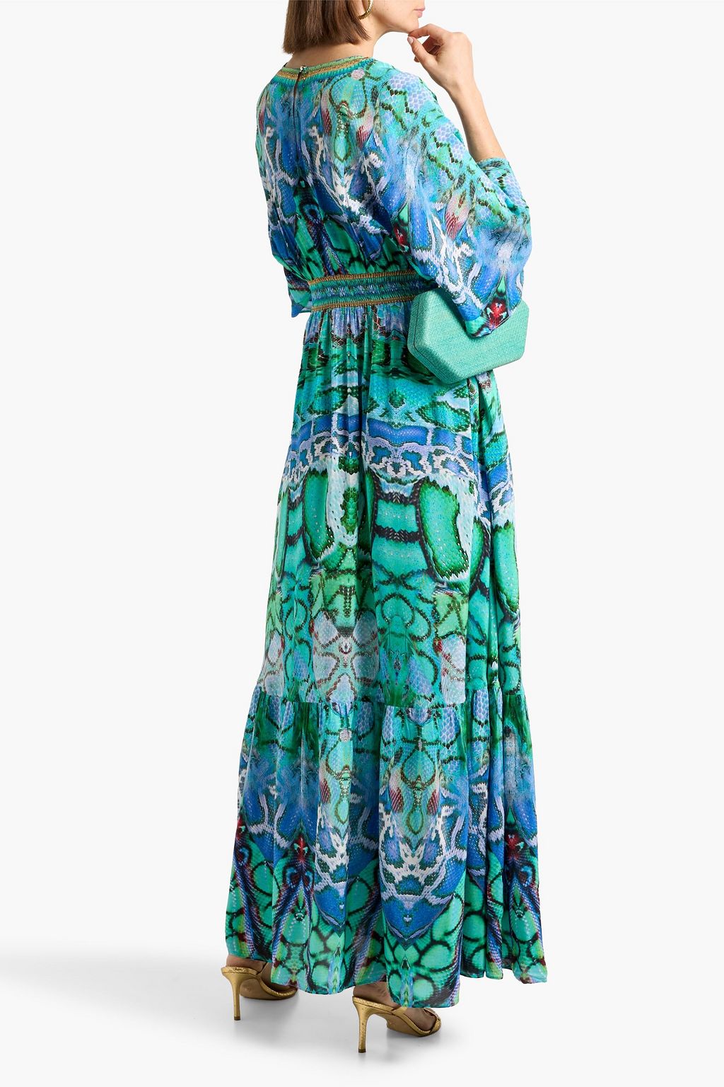 CAMILLA Crystal-embellished printed silk crepe de chine maxi dress | THE  OUTNET