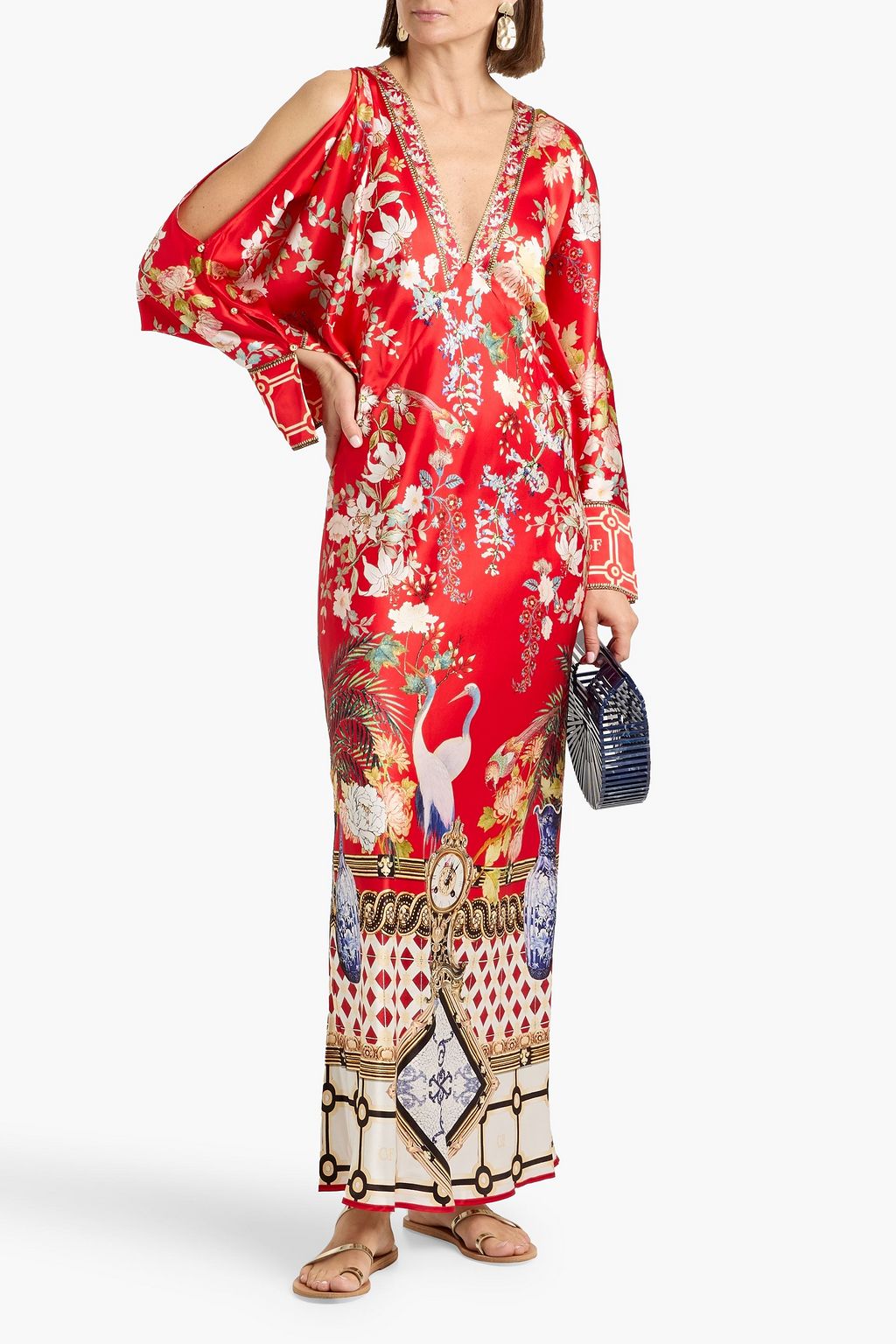 knee length dresses for ladies The Haute Passport Long Dress With Tie Front| CAMILLA US – CAMILLA