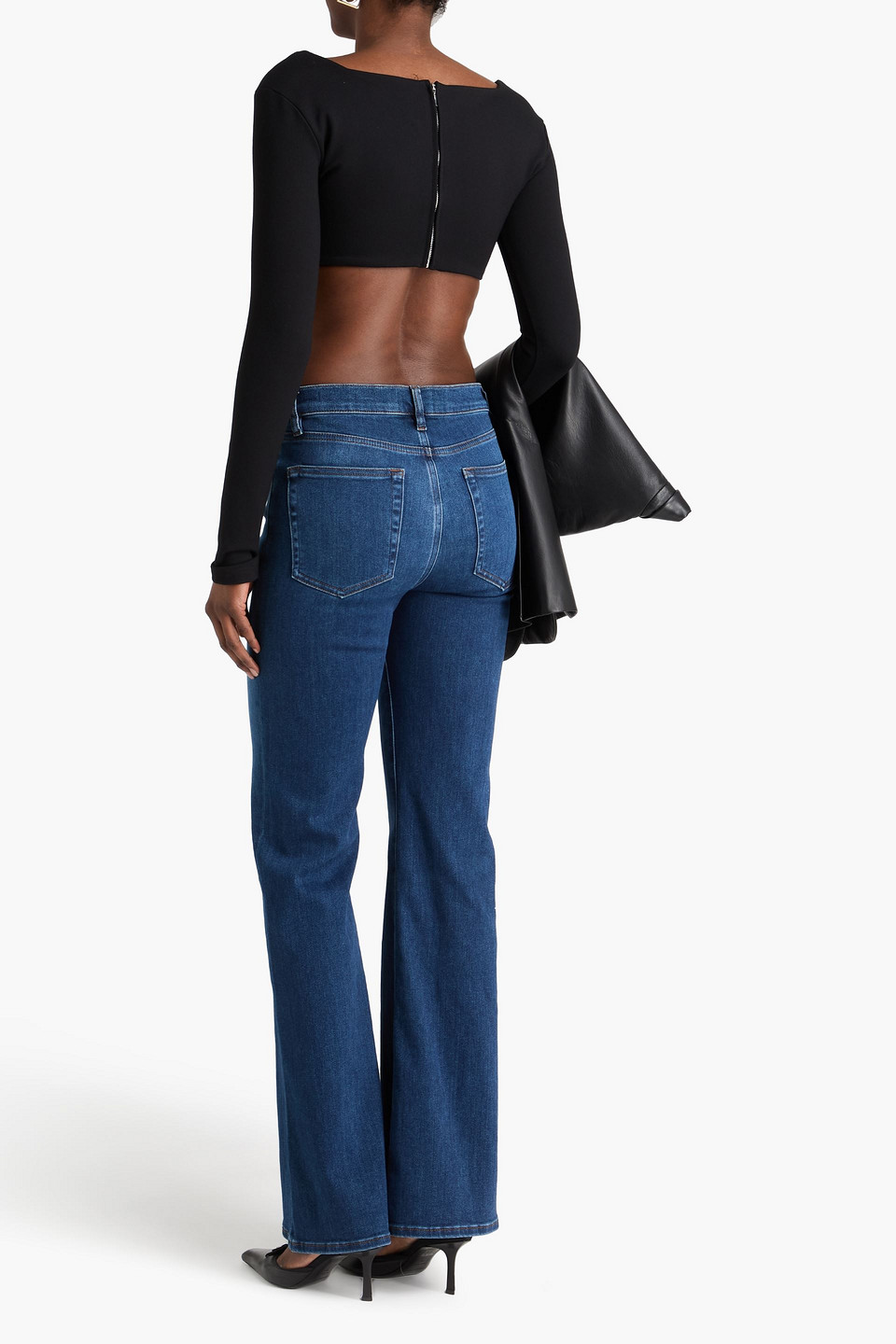  Frame - Halbhohe Schlagjeans „the Icon Long“ - Blau - 24 