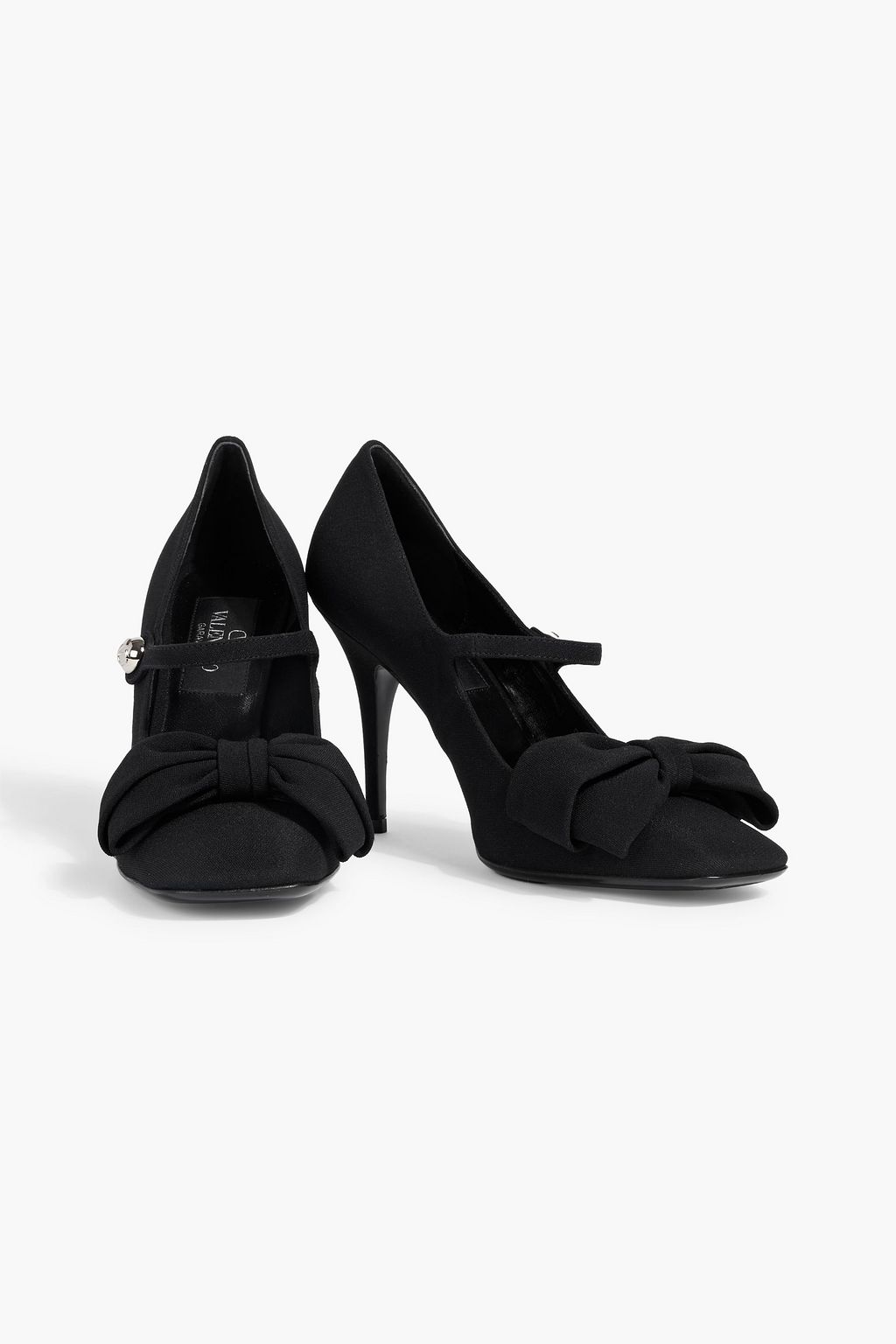 VALENTINO GARAVANI Bowjane 100 crepe Mary Jane pumps | THE OUTNET