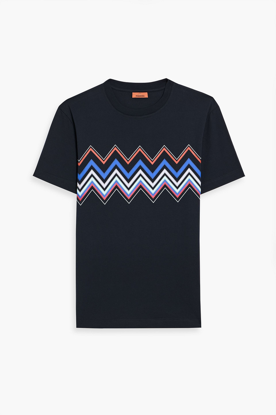 missoni - striped cotton-jersey t-shirt - blue - l