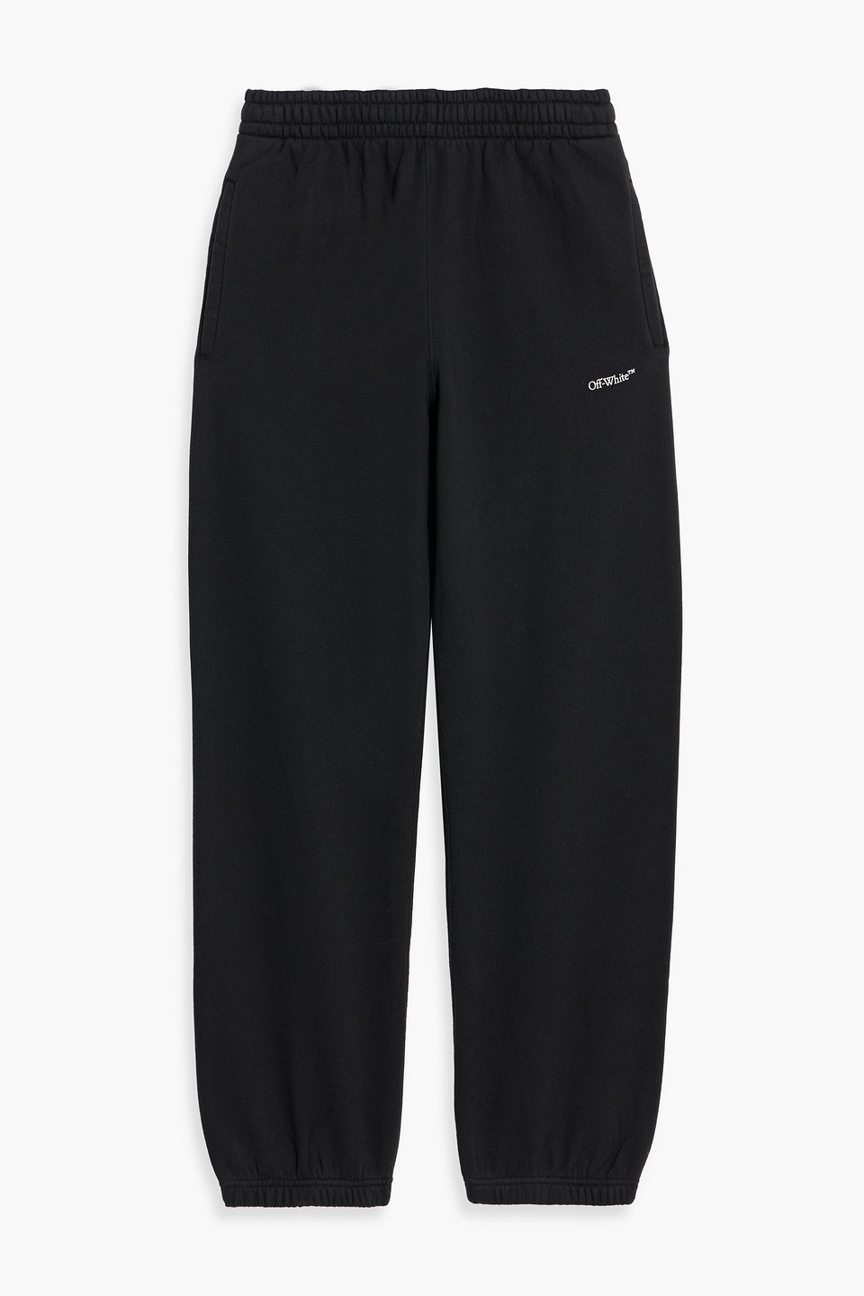 off-white - french cotton-terry sweatpants - black - s