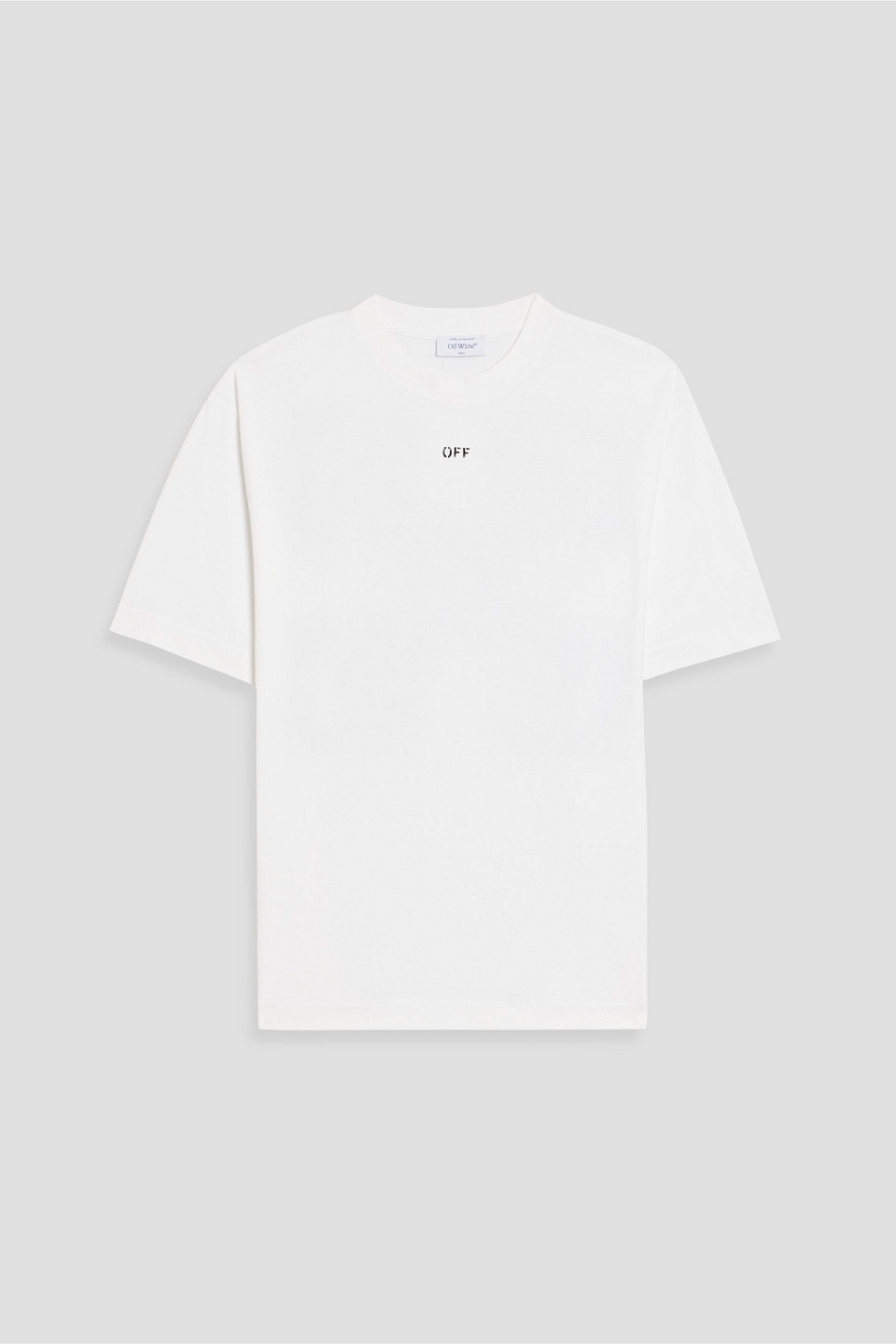 off-white - printed cotton-jersey t-shirt - white - xs