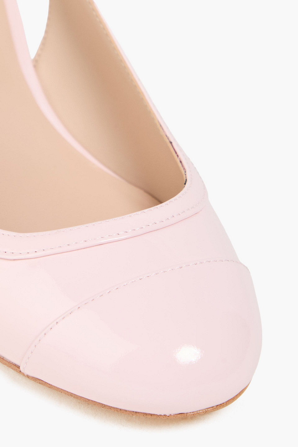 Stuart Weitzman Celina Patent-leather Slingback Pumps In Pink