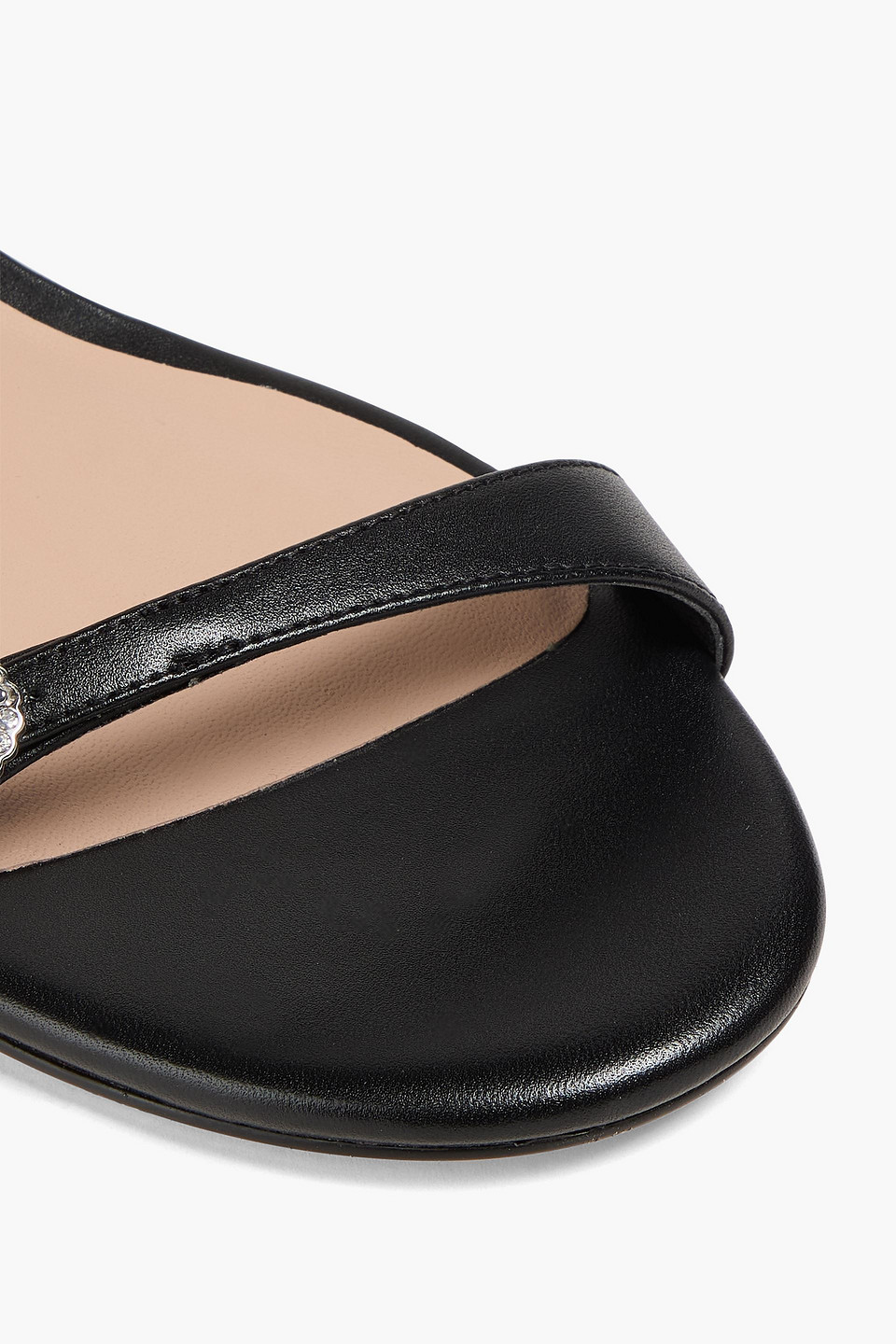 Stuart Weitzman Ginger Leather Mules In Black