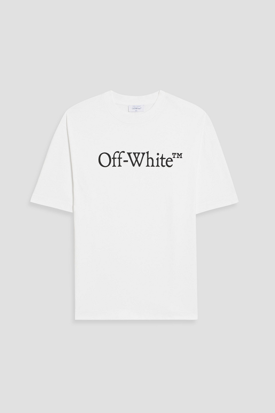 off-white - printed cotton-jersey t-shirt - white - s