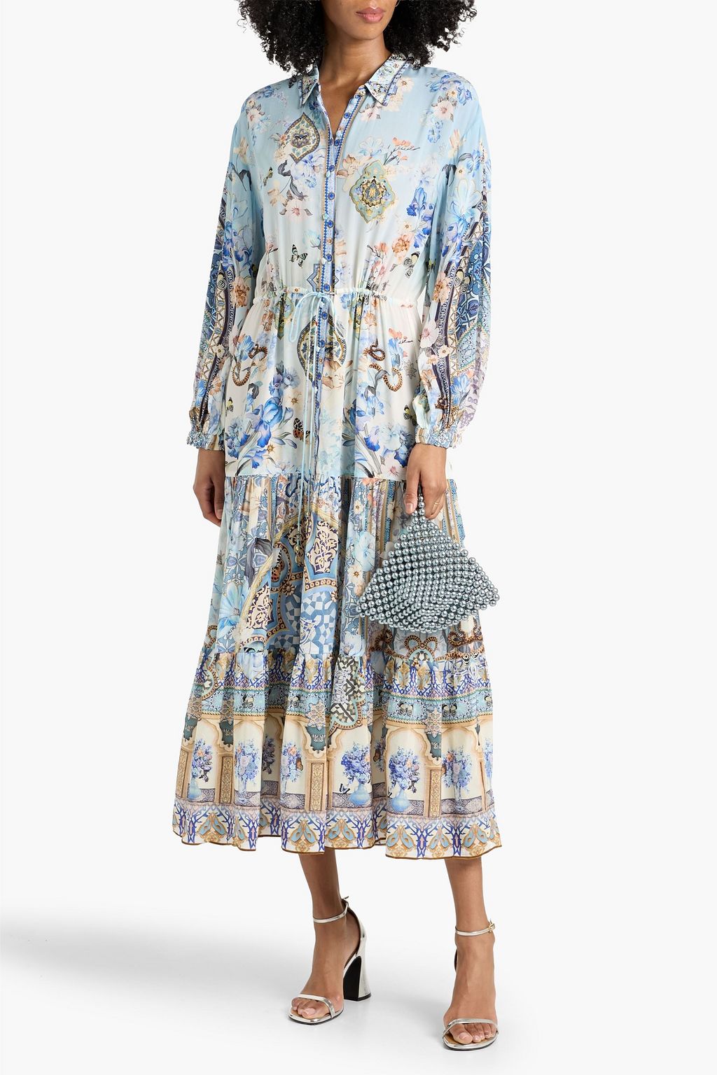 chinese dress ladies Silk Maxi Shirt DressNiue Night Sky / S main image 0