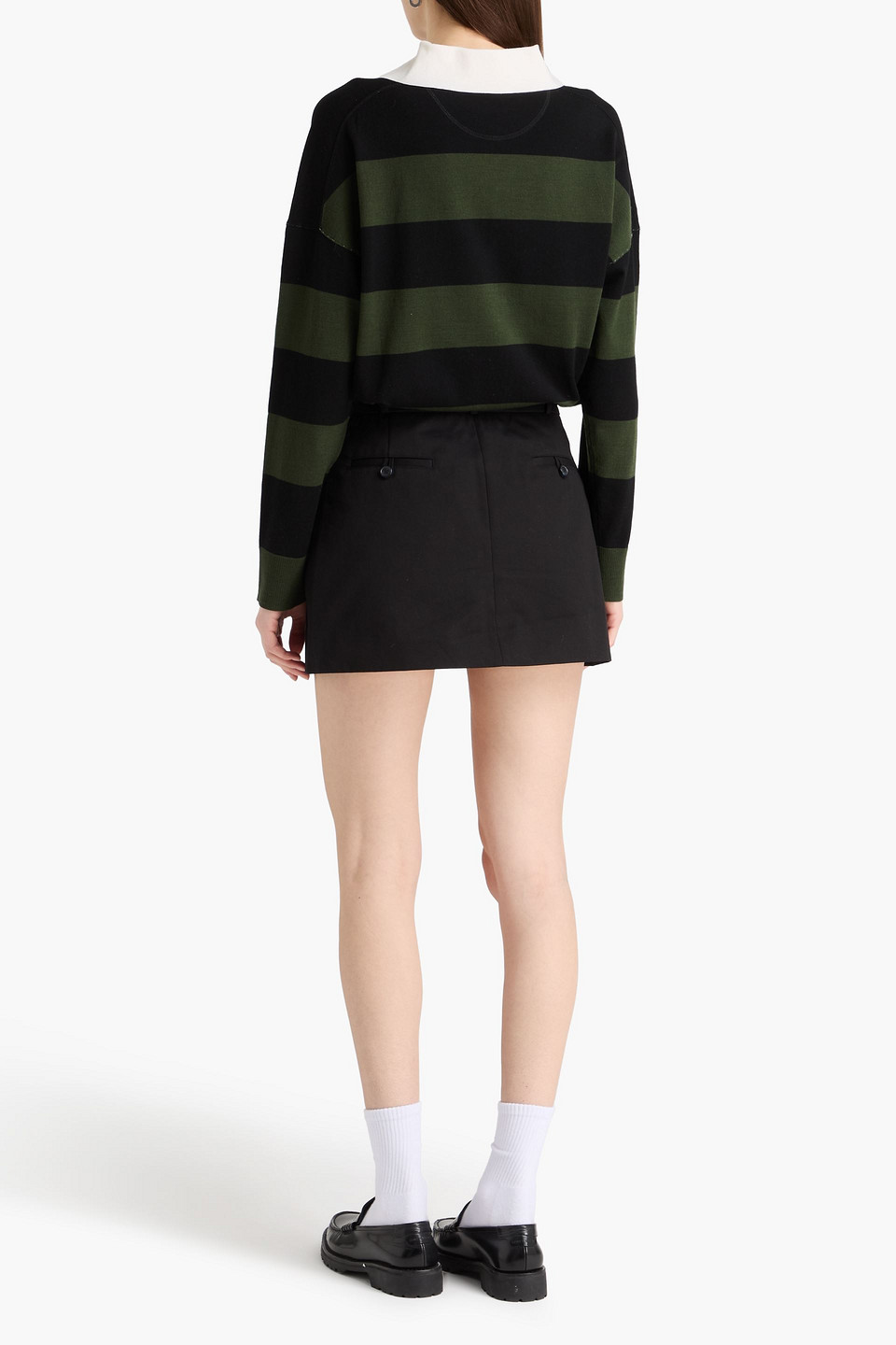  Frame - Cotton-twill Mini Skirt - Black - Us 0 
