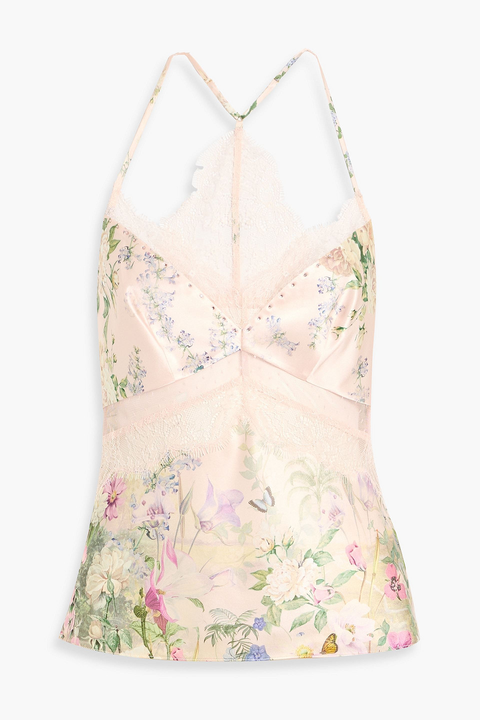 Camilla Crystal-embellished Floral-print Silk Crepe De Chine Camisole In Animal Print