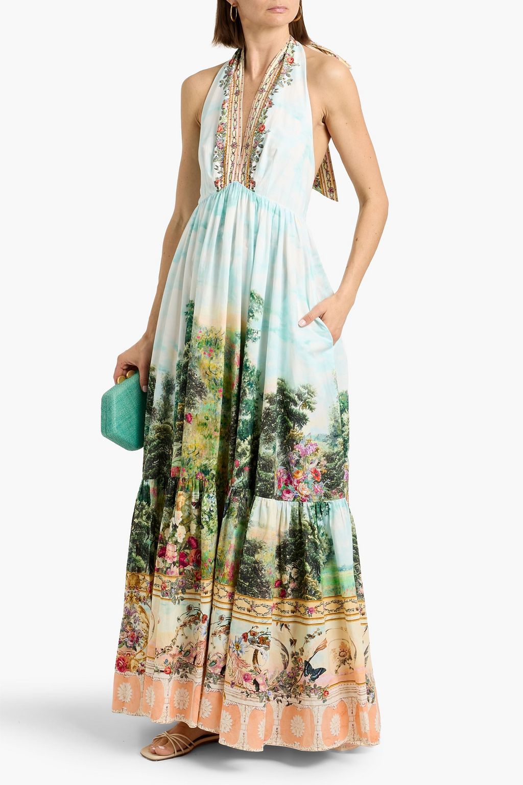 CAMILLA Ruffled printed silk crepe de chine maxi wrap dress | THE OUTNET CAMILLA Ruffled printed silk crepe de chine maxi wrap dress | THE OUTNET