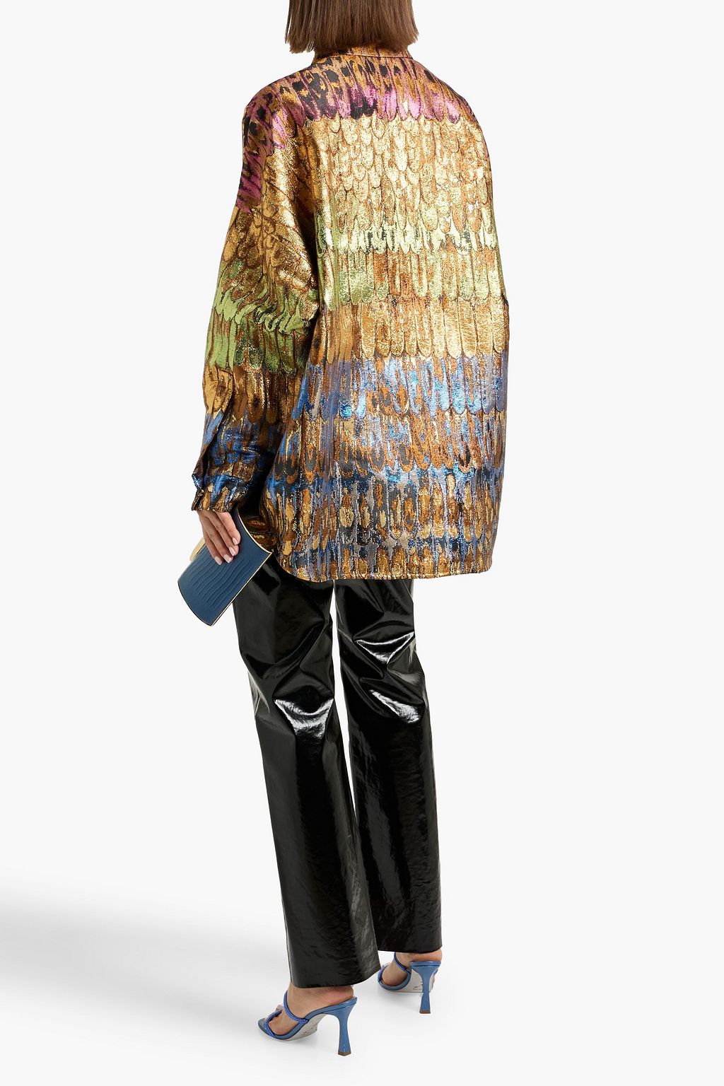 VALENTINO GARAVANI Oversized metallic brocade jacket | THE OUTNET