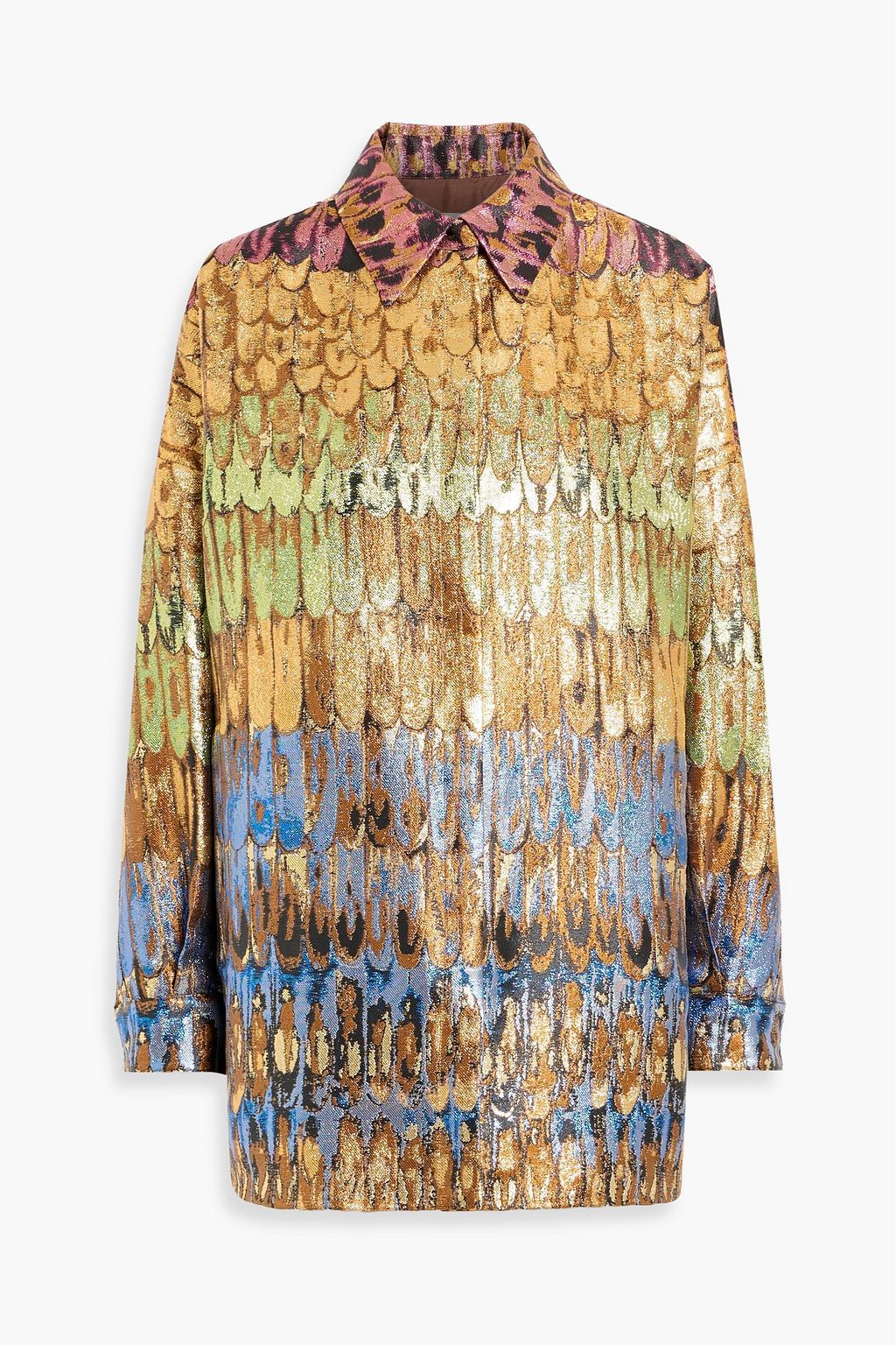 VALENTINO GARAVANI Oversized metallic brocade jacket | THE OUTNET