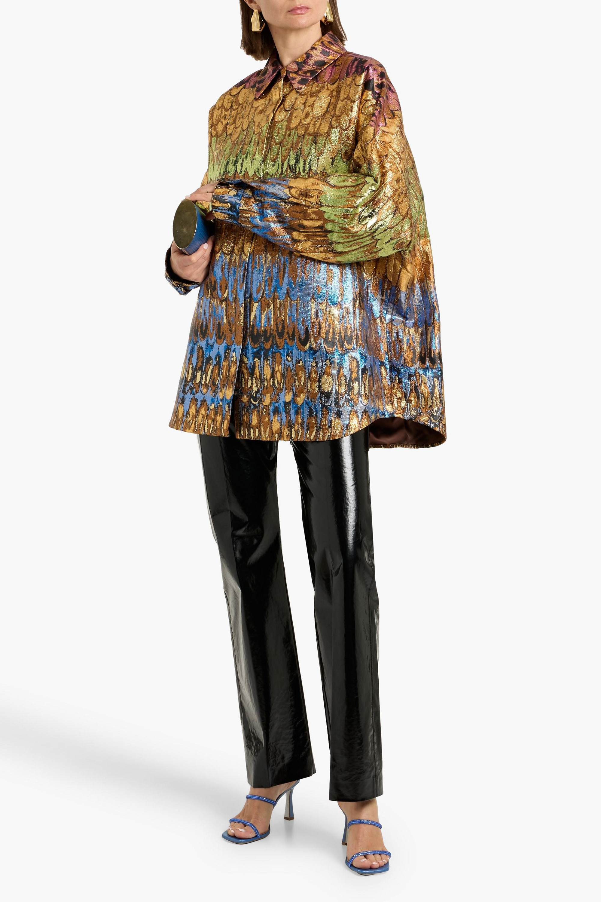 Valentino Garavani Oversized metallic brocade jacket
