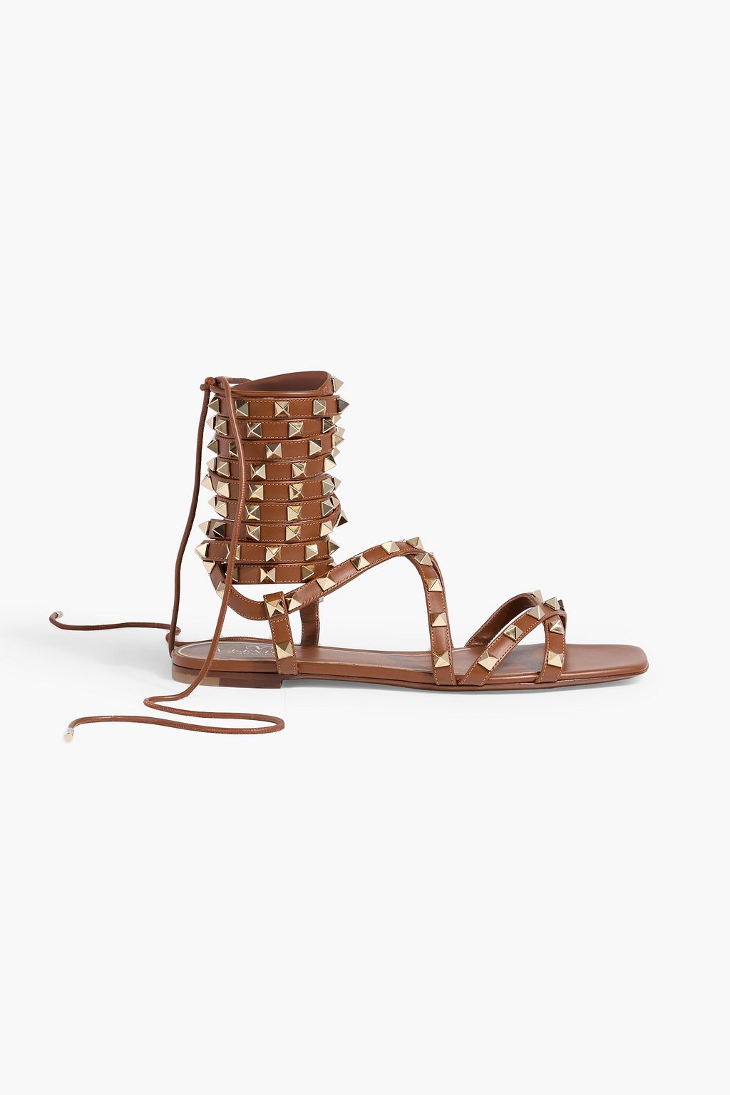 VALENTINO GARAVANI Rockstud lace-up leather sandals | THE OUTNET