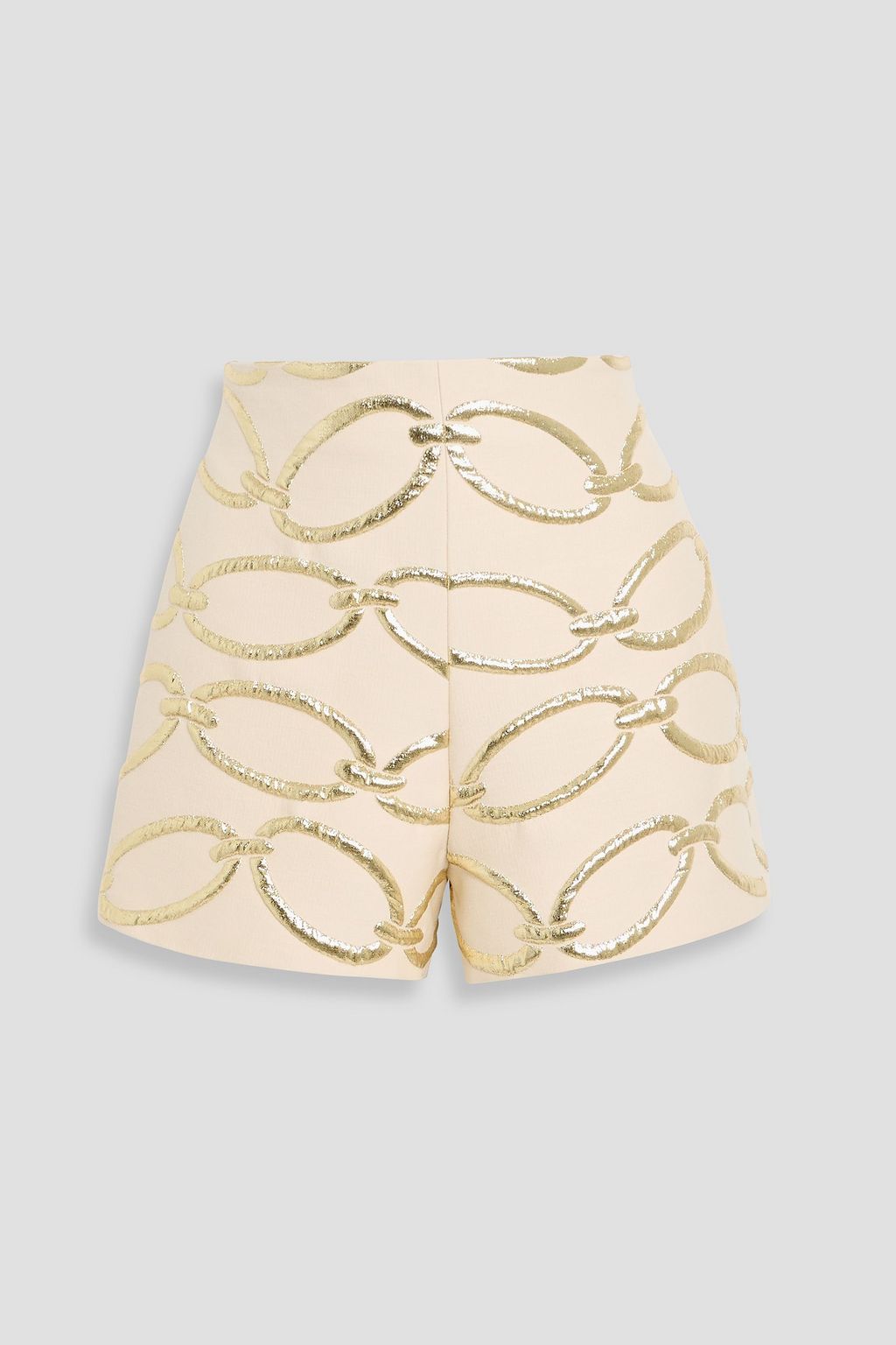 VALENTINO GARAVANI Metallic wool-blend cloqué shorts | THE OUTNET