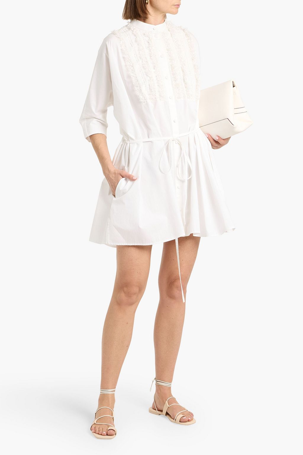 gala fold over gathered mesh mini dress Mesh Overlay Short Dress with Satin Back Collar