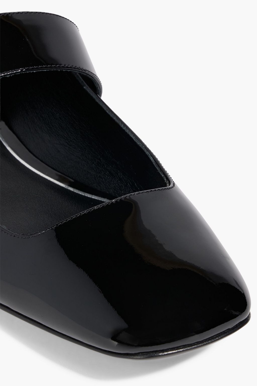 VALENTINO GARAVANI VLOGO Locker patent-leather Mary Jane flats