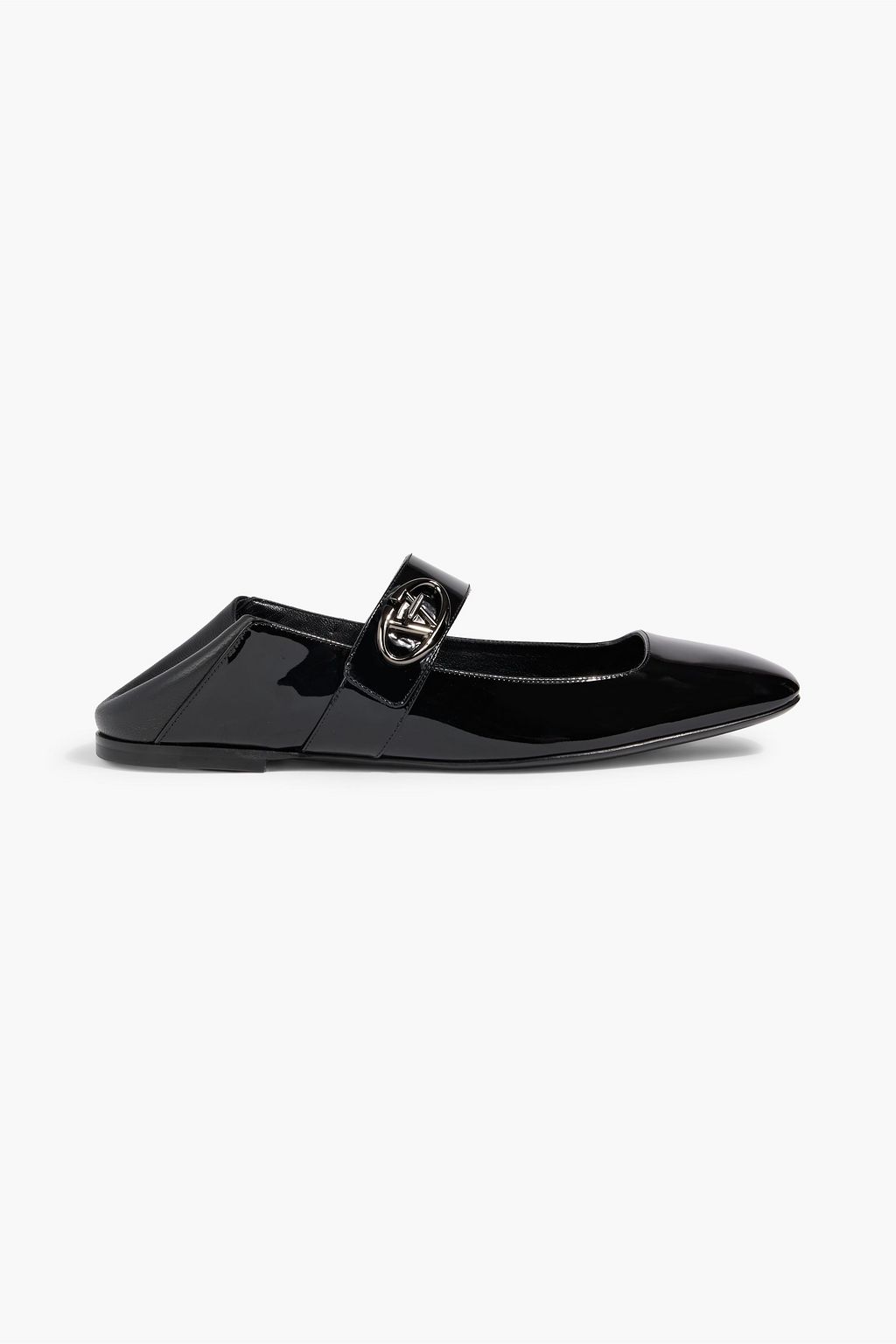 VALENTINO GARAVANI VLOGO Locker patent-leather Mary Jane flats