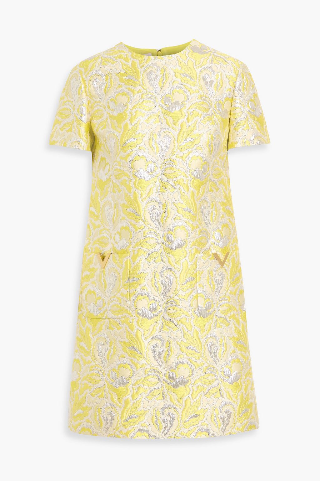 VALENTINO GARAVANI Metallic brocade mini dress | THE OUTNET