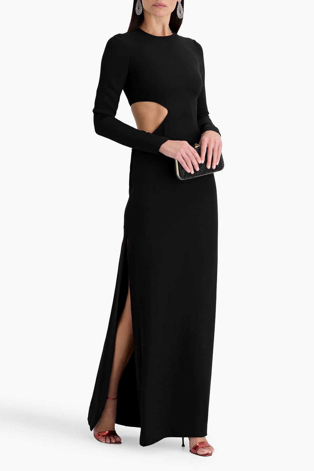 VALENTINO GARAVANI Cutout silk-crepe gown | THE OUTNET