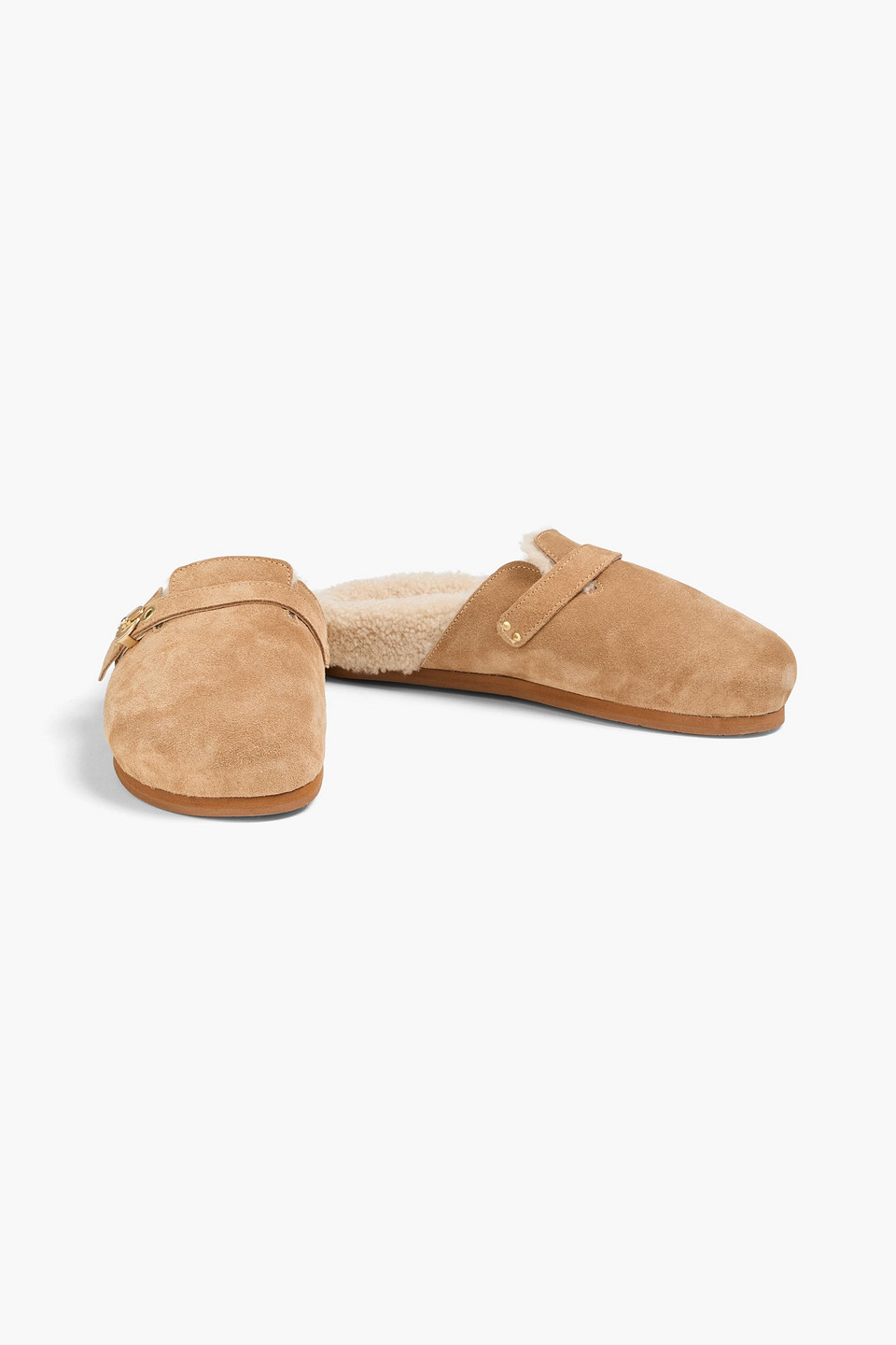  Ancient Greek Sandals - Vasilitsa Suede Clogs - Neutral - Eu 36 