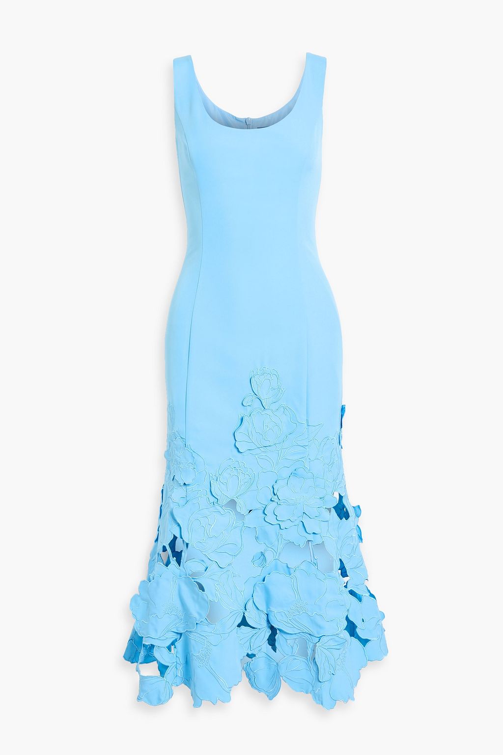 knee length dresses for ladies Caroline Appliqué Short Sleeve Midi Dress