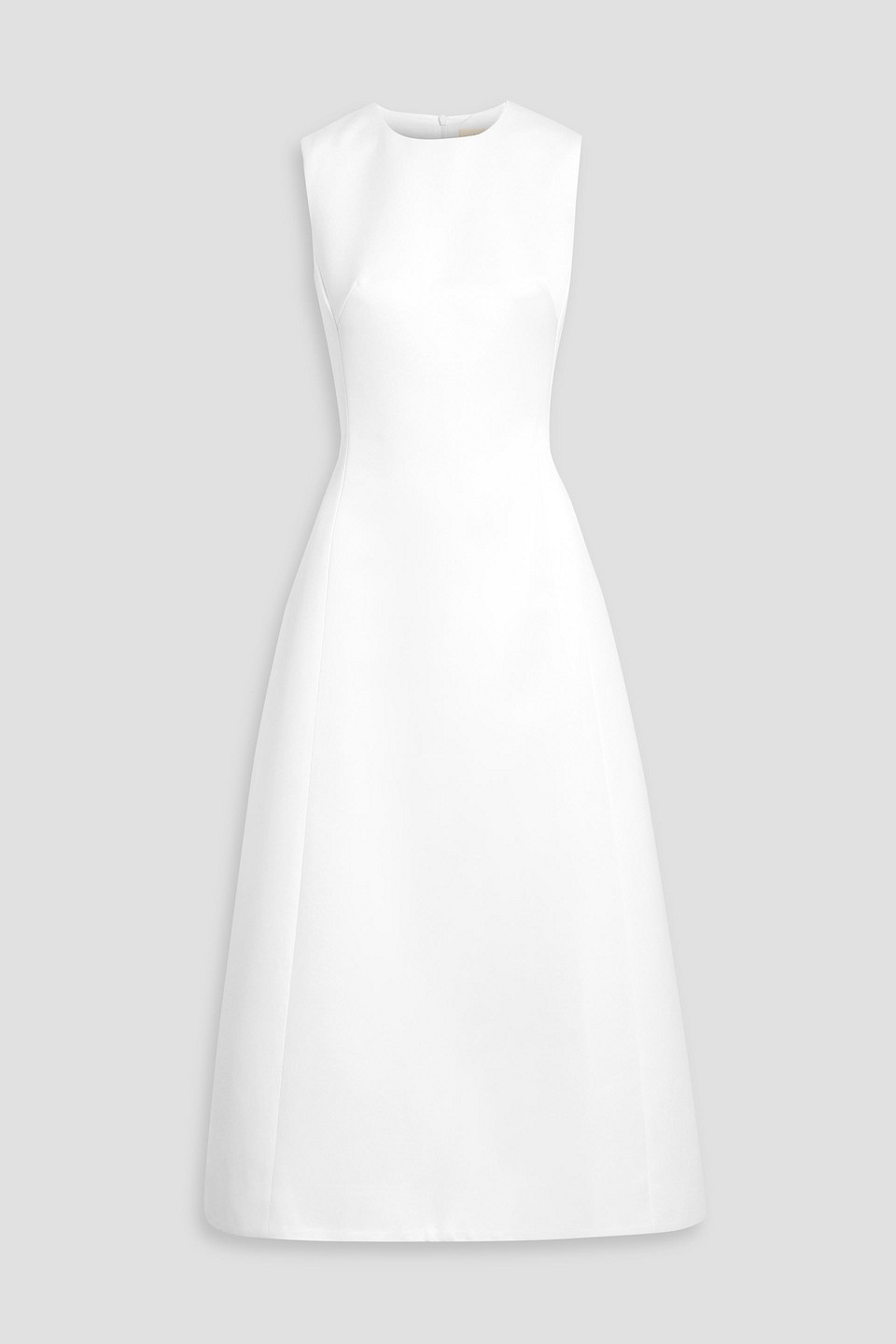 leo lin - cleo satin midi dress - white - uk 8